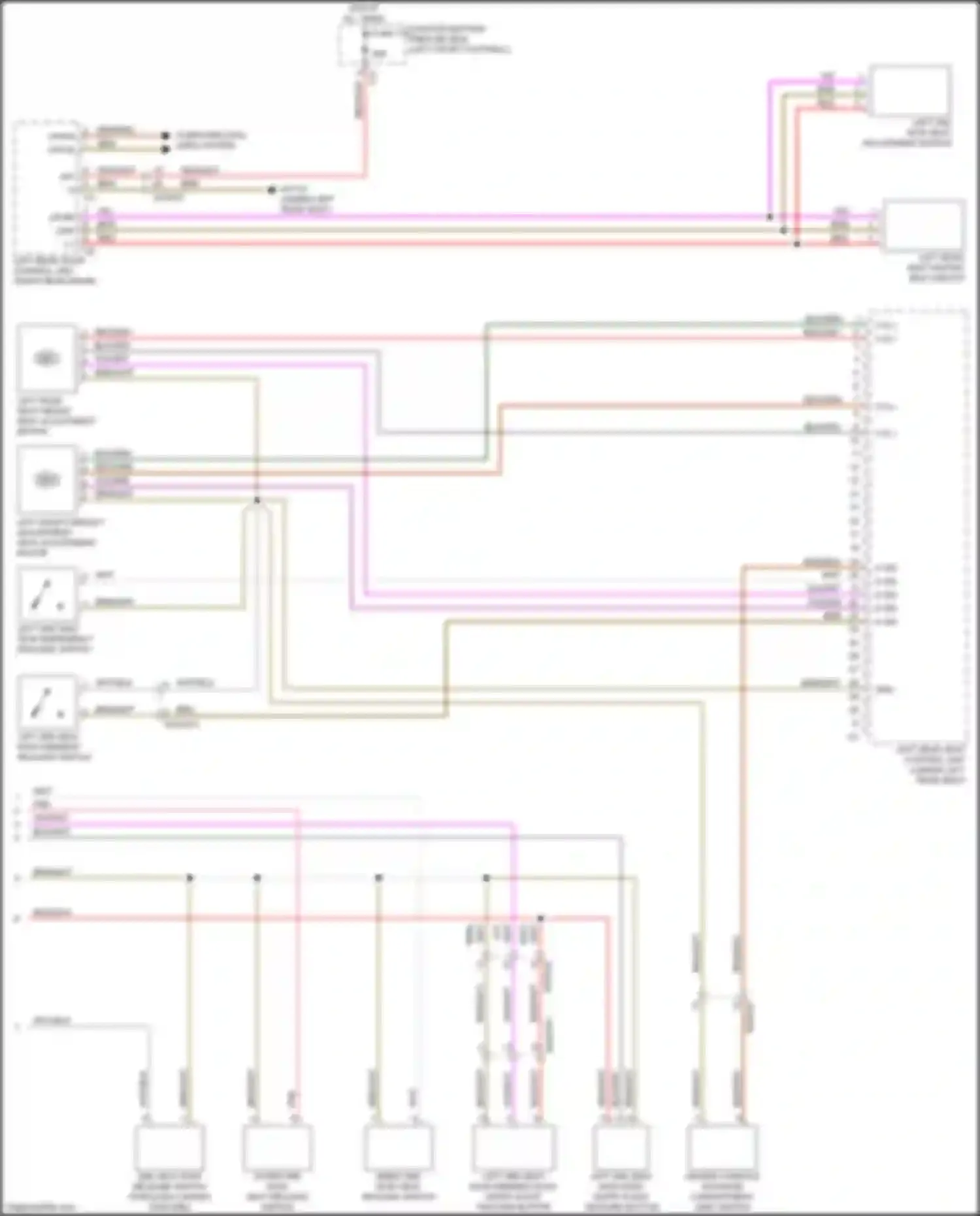 GLS-class Mercedes-Benz X167 (2019-2023): Left rear memory seat circuit (2 of 2)