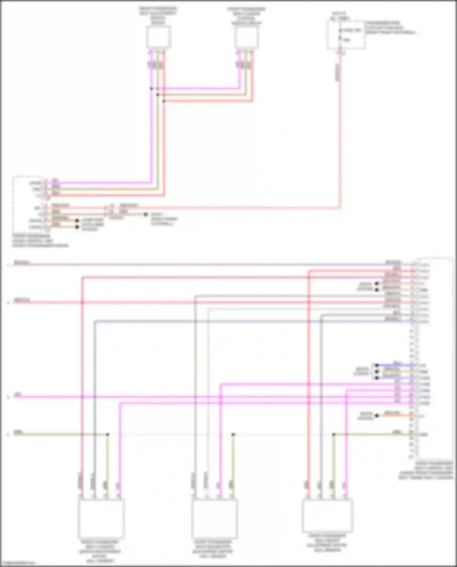 GLS-class Mercedes-Benz X167 (2019-2023): Passenger"s memory seat circuit (2 of 2)
