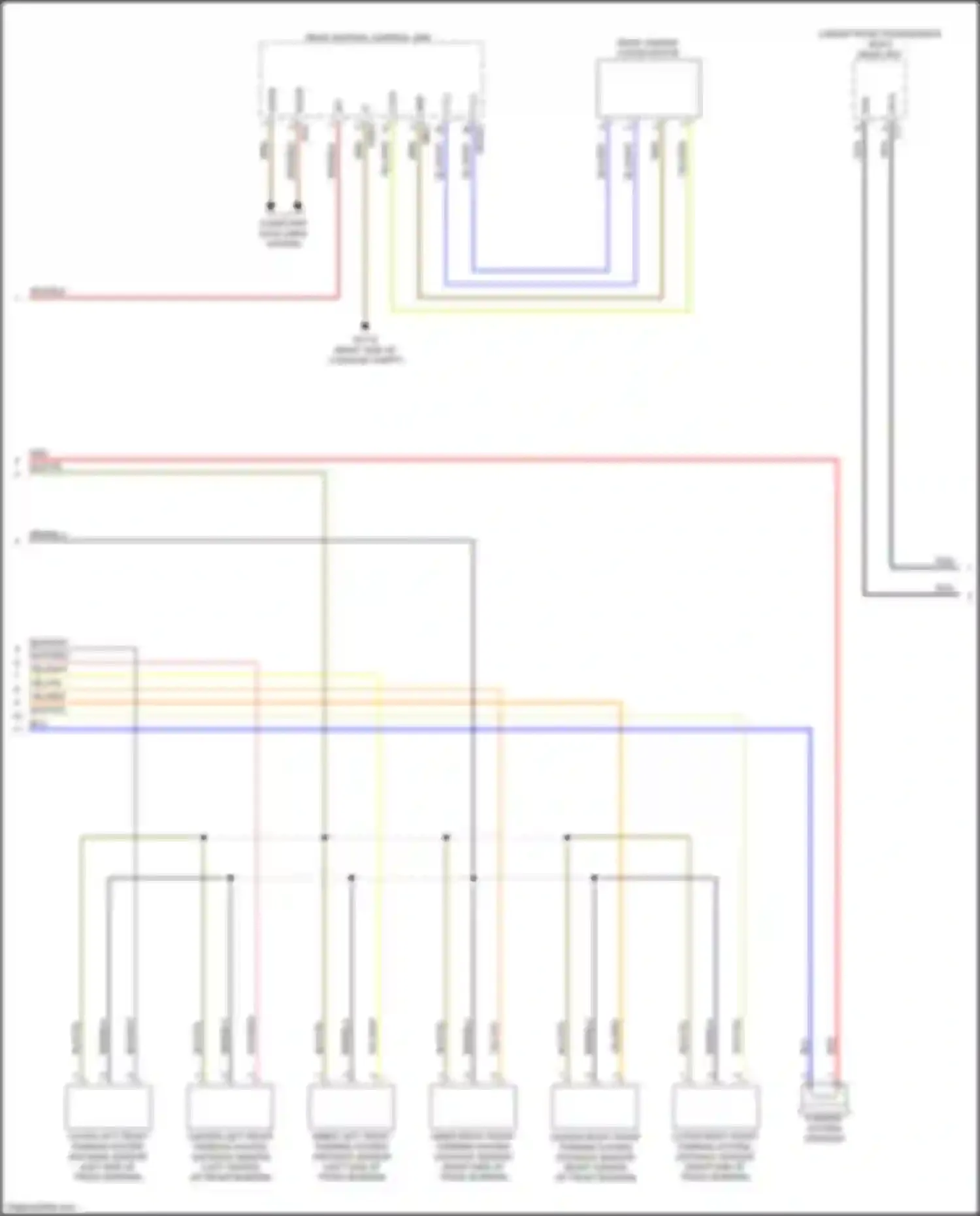 GLS-class Mercedes-Benz X167 (2019-2023): Parktronic circuit (2 of 3)