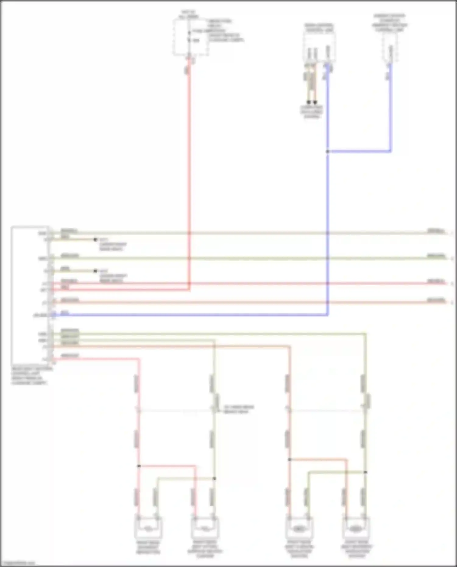 GLS-class Mercedes-Benz X167 (2019-2023): Rear heated seats circuit (1 of 2)