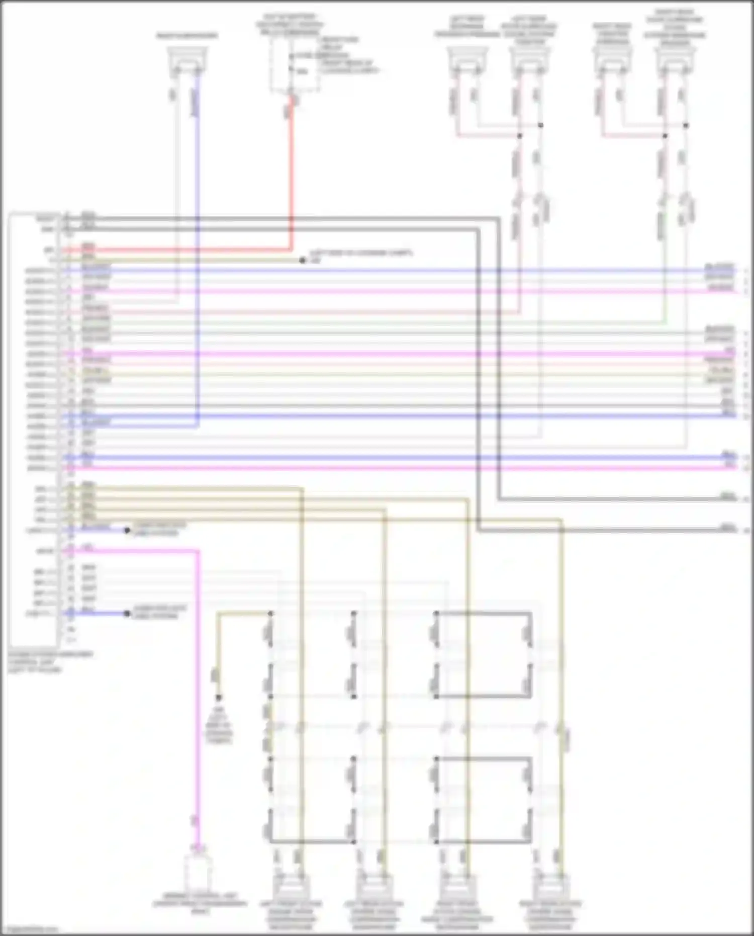 GLS-class Mercedes-Benz X167 (2019-2023): Sound amplifier circuit, w/o high end sound system & w/ premium end sound system (1 of 2)