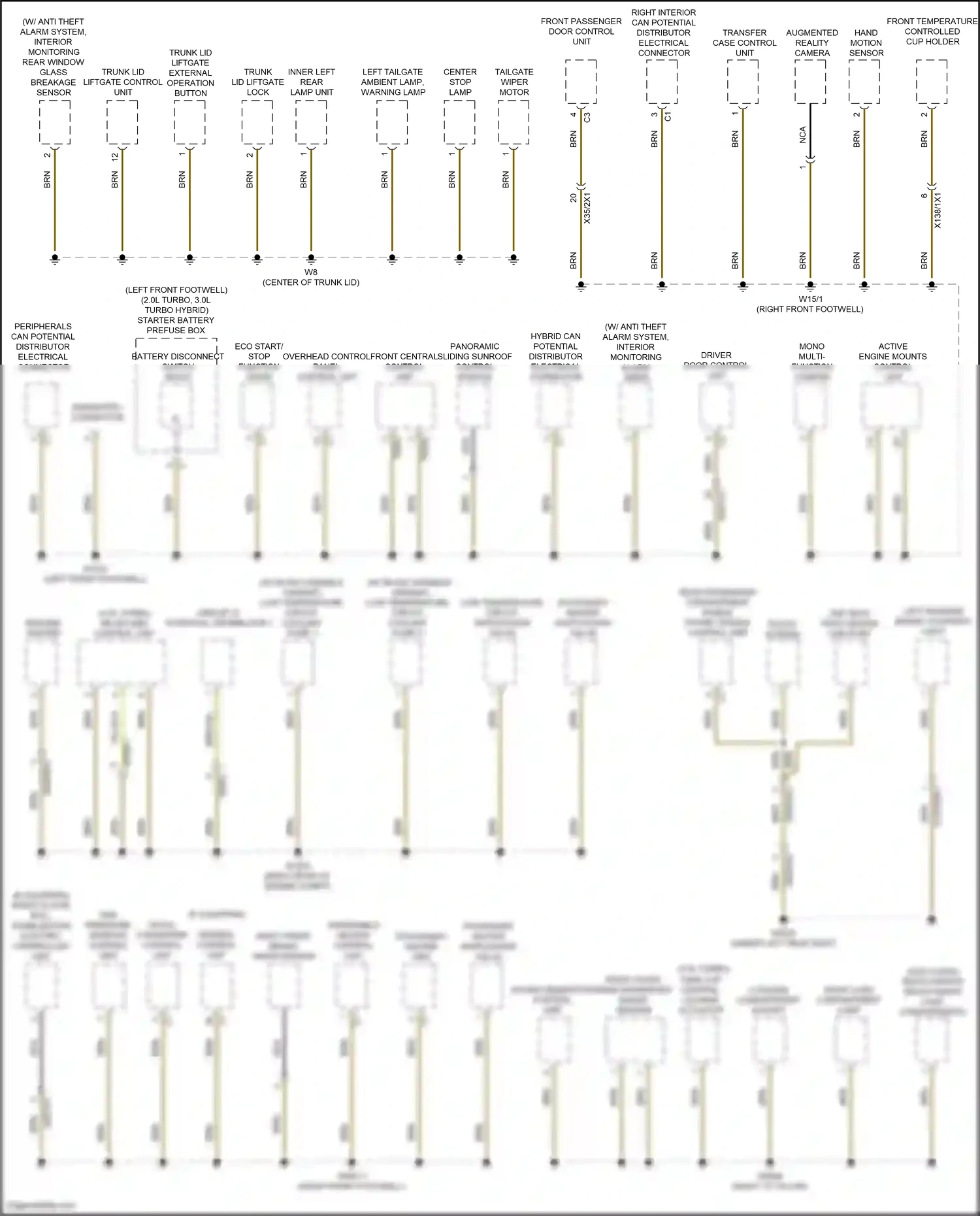 Mercedes-Benz Maybach GLS-class X167 (2019-2023) active engine mounts control unit wiring diagram  (1 of 3)