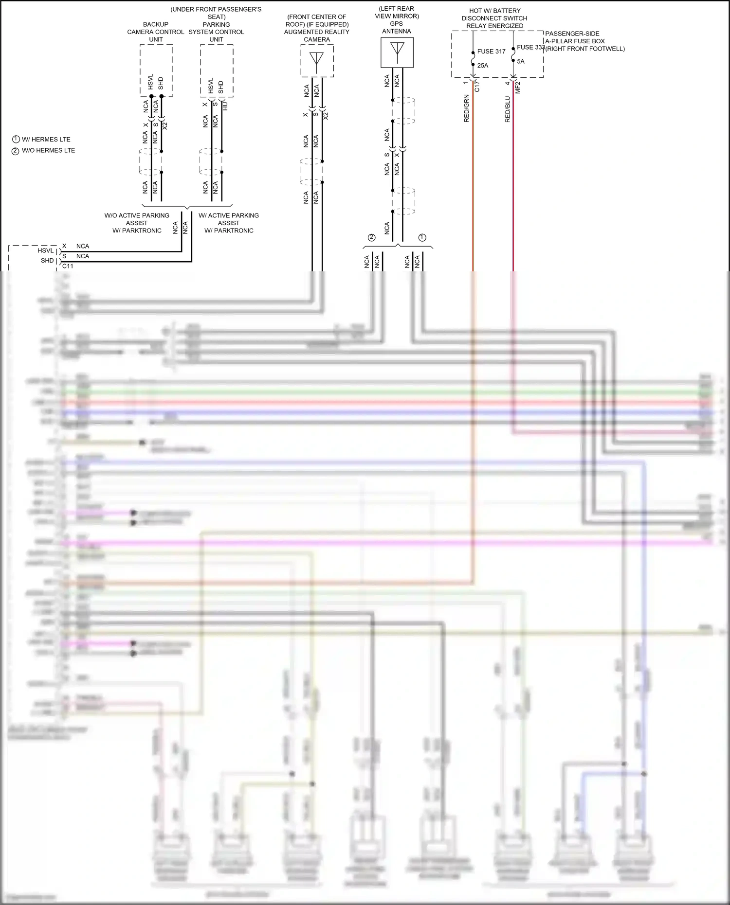 Mercedes-Benz Maybach GLS-class X167 (2019-2023) computer data lines system wiring diagram  (43 of 128)