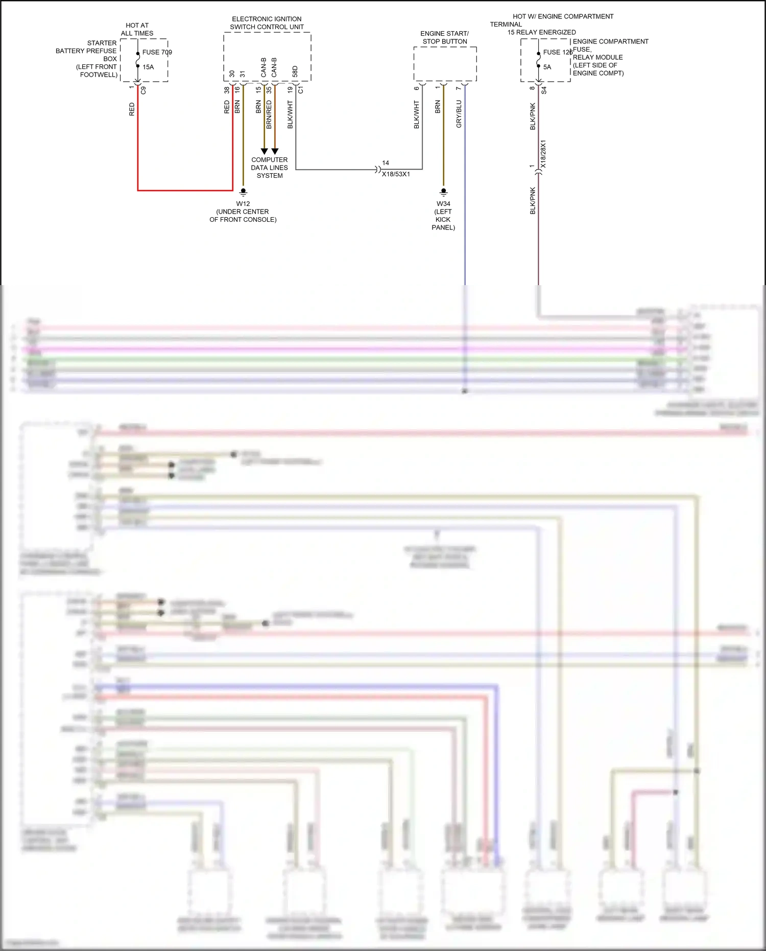 Mercedes-Benz Maybach GLS-class X167 (2019-2023) computer data lines system wiring diagram  (36 of 128)