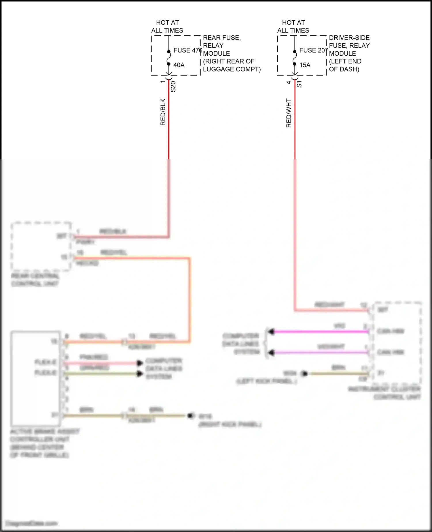 Mercedes-Benz Maybach GLS-class X167 (2019-2023) computer data lines system wiring diagram  (102 of 128)
