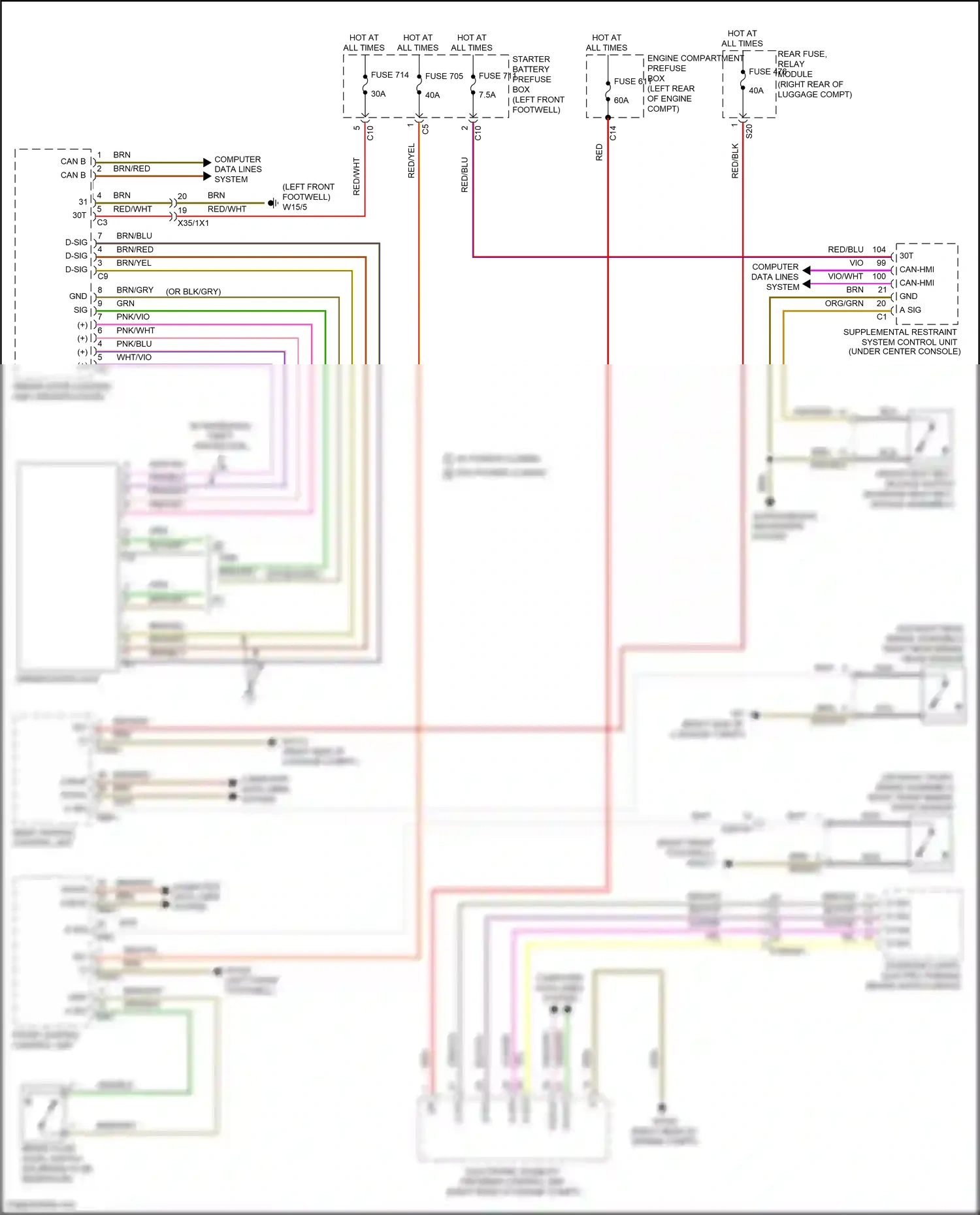 Mercedes-Benz Maybach GLS-class X167 (2019-2023) electronic stability program control unit wiring diagram  (9 of 14)