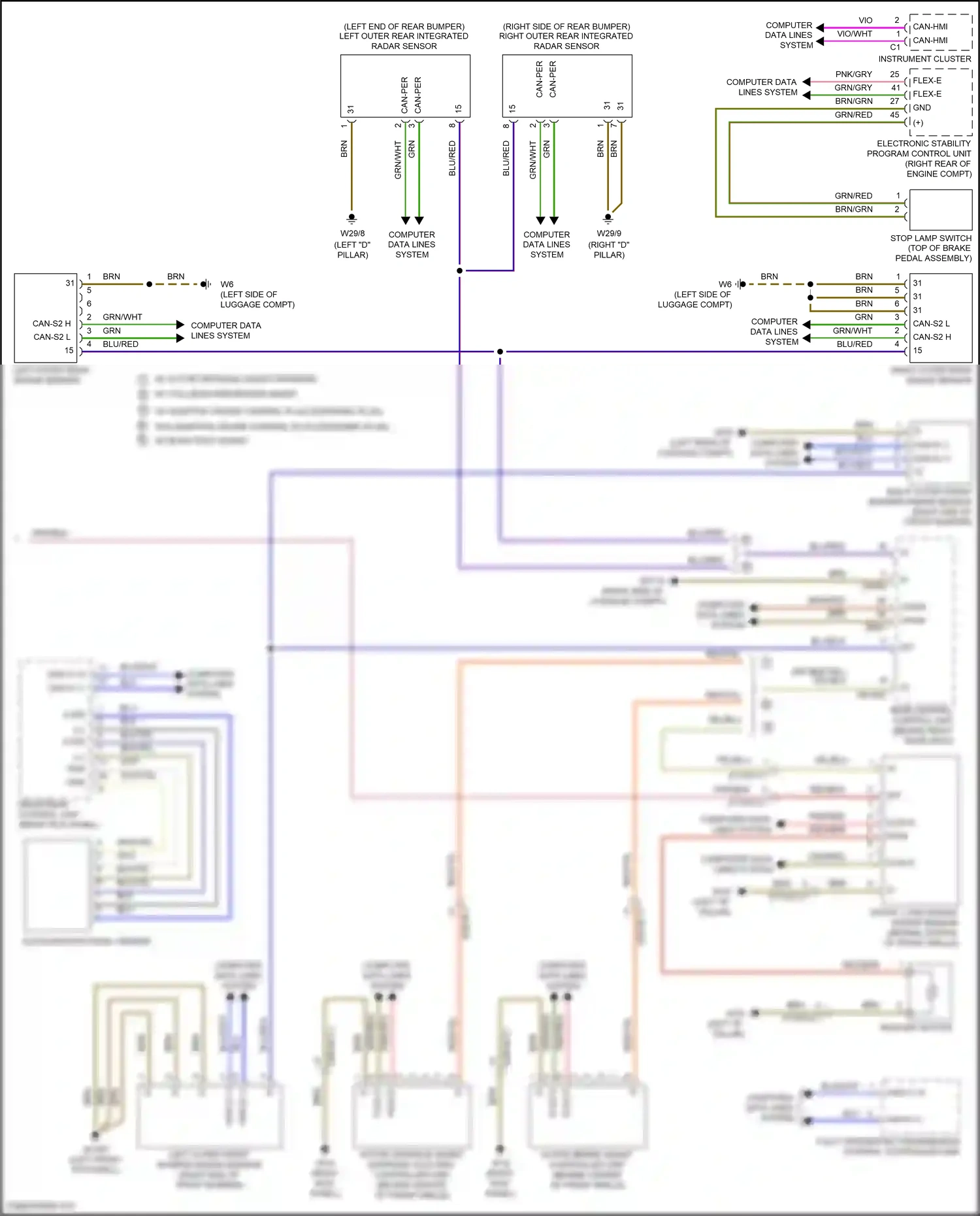 Mercedes-Benz Maybach GLS-class X167 (2019-2023) electronic stability program control unit wiring diagram  (1 of 14)