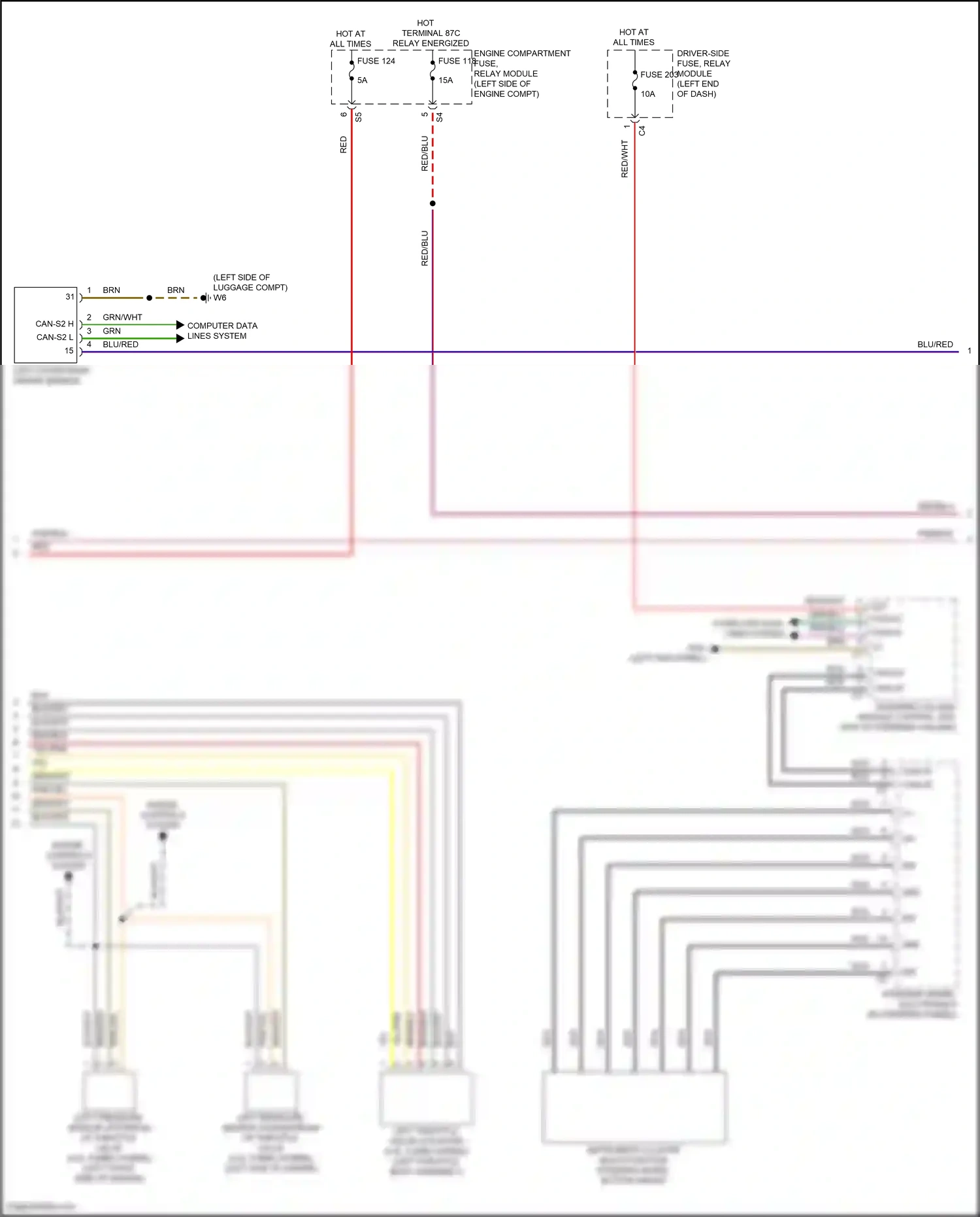Mercedes-Benz Maybach GLS-class X167 (2019-2023) engine controls system wiring diagram  (2 of 5)