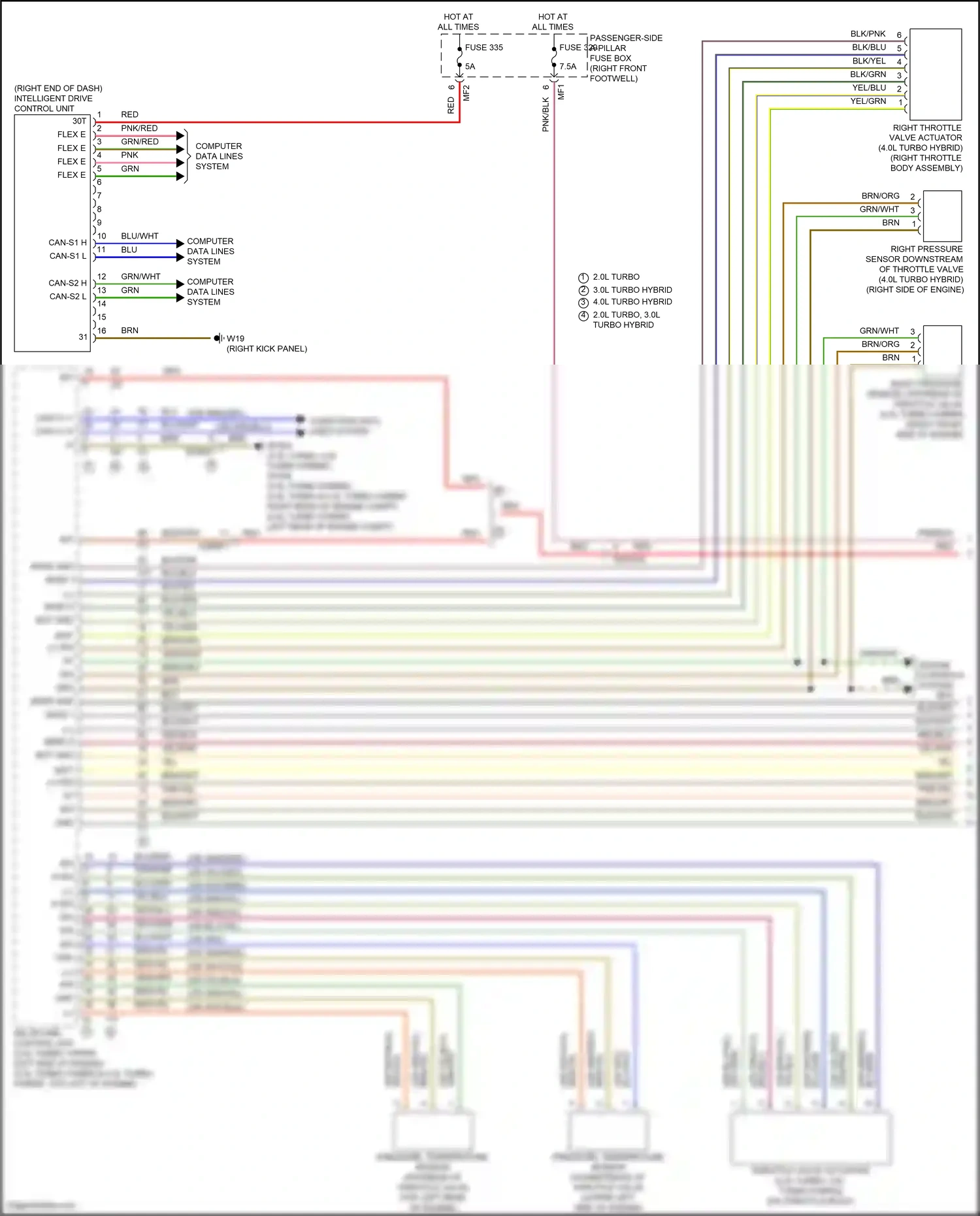 Mercedes-Benz Maybach GLS-class X167 (2019-2023) engine controls system wiring diagram  (1 of 5)