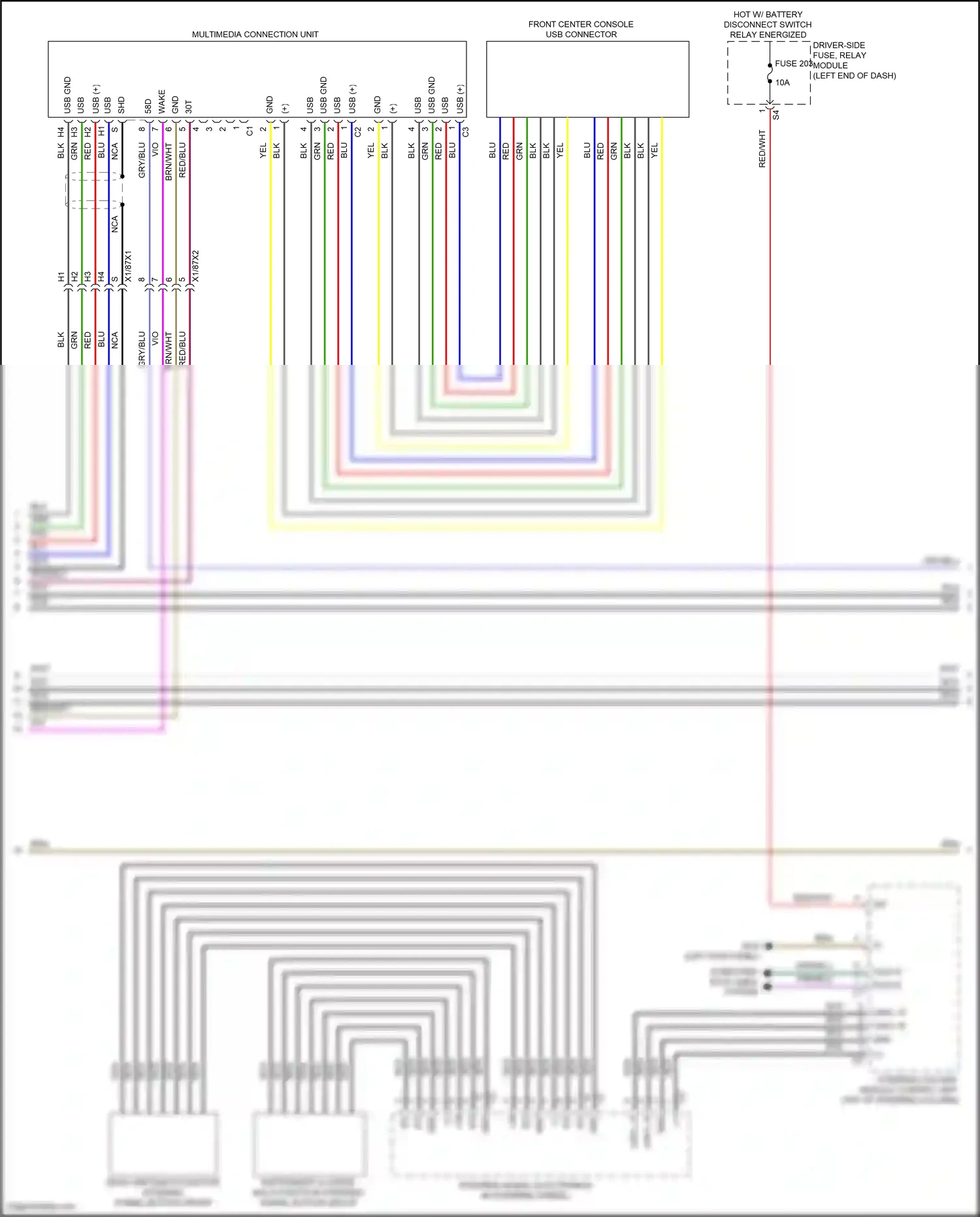 Mercedes-Benz Maybach GLS-class X167 (2019-2023) head unit multi-function steering wheel button group wiring diagram  (1 of 3)