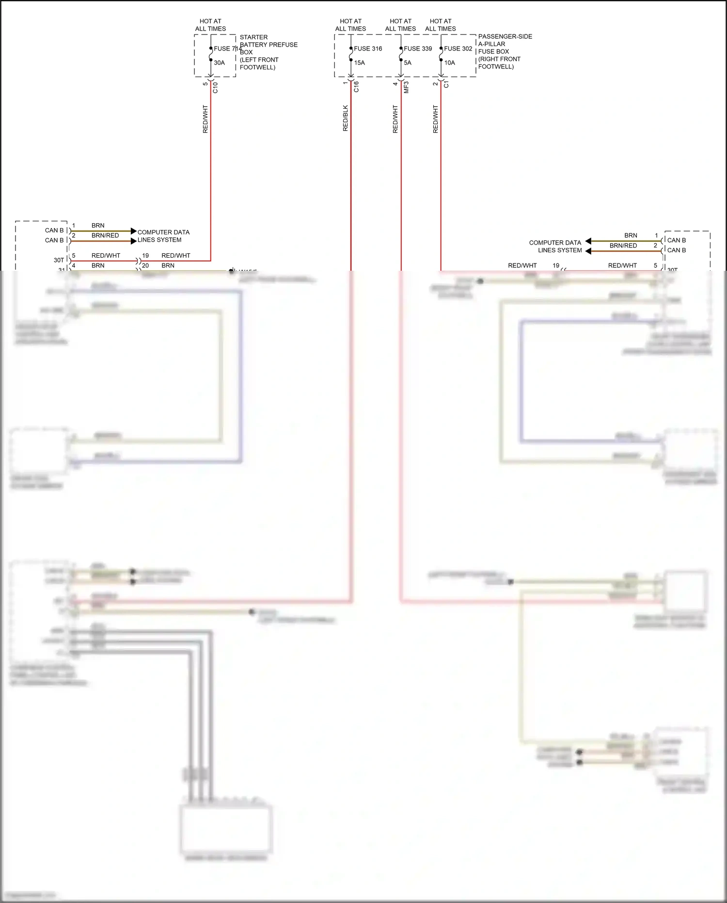 Mercedes-Benz Maybach GLS-class X167 (2019-2023) overhead control panel control unit wiring diagram  (9 of 10)