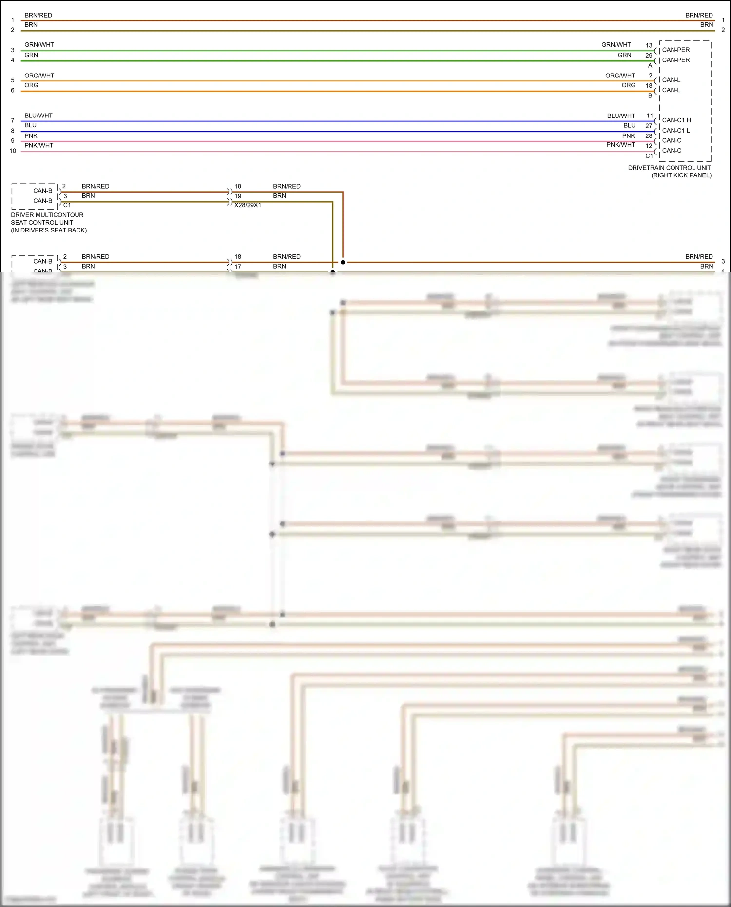 Mercedes-Benz Maybach GLS-class X167 (2019-2023) overhead control panel control unit wiring diagram  (5 of 10)
