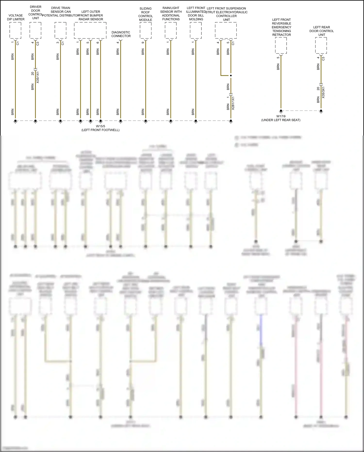 Mercedes-Benz Maybach GLS-class X167 (2019-2023) rain/light sensor with additional functions wiring diagram  (1 of 1)