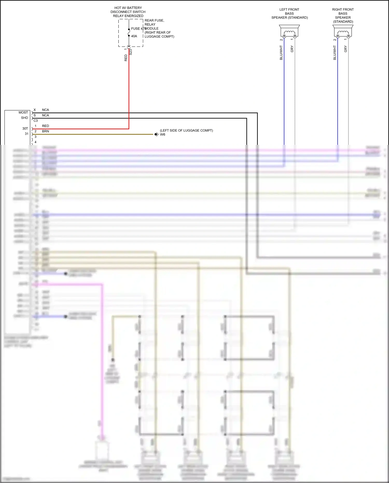 Mercedes-Benz Maybach GLS-class X167 (2019-2023) right front active engine noise compensation microphone wiring diagram  (1 of 3)