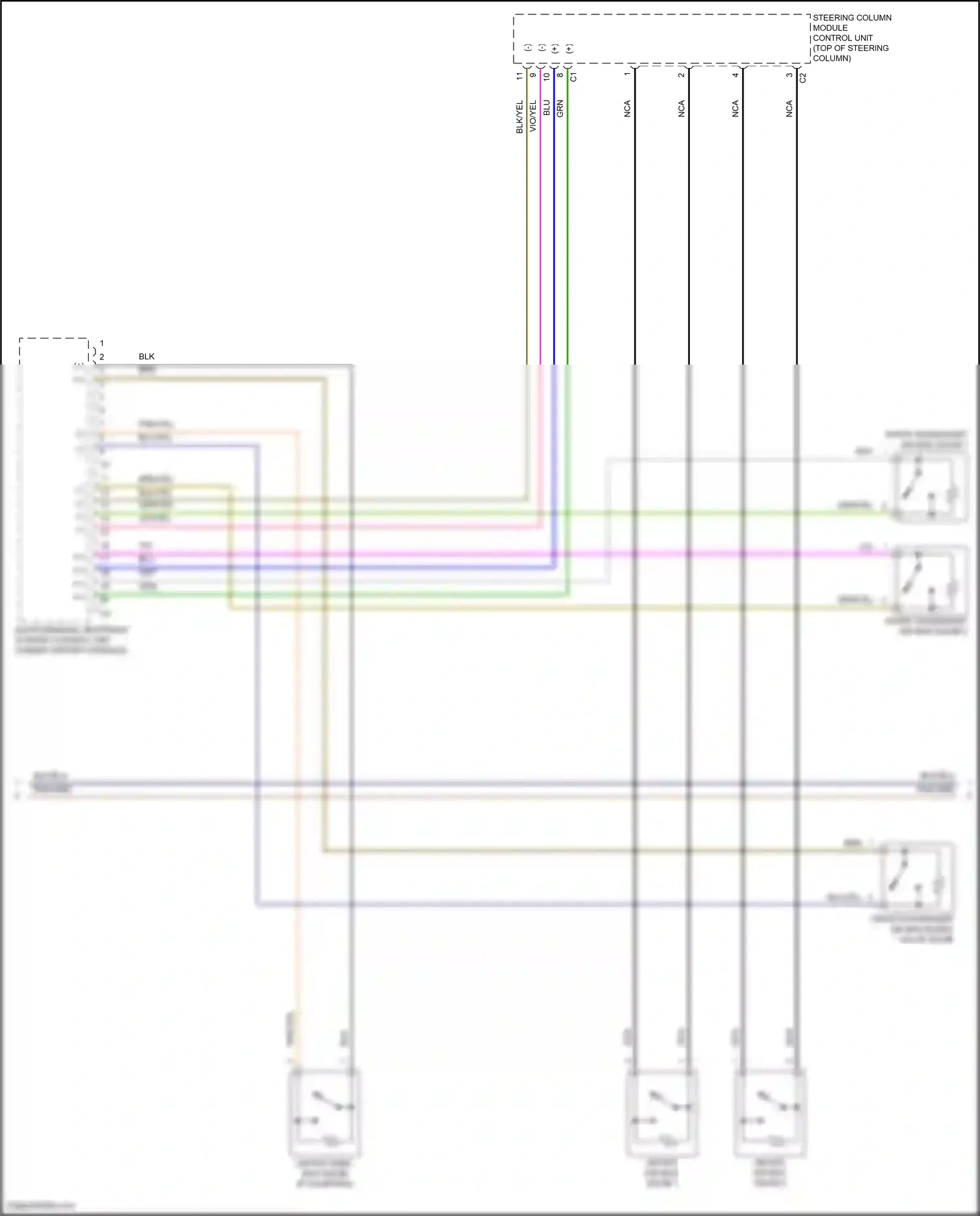 Mercedes-Benz Maybach GLS-class X167 (2019-2023) steering column module control unit wiring diagram  (10 of 21)