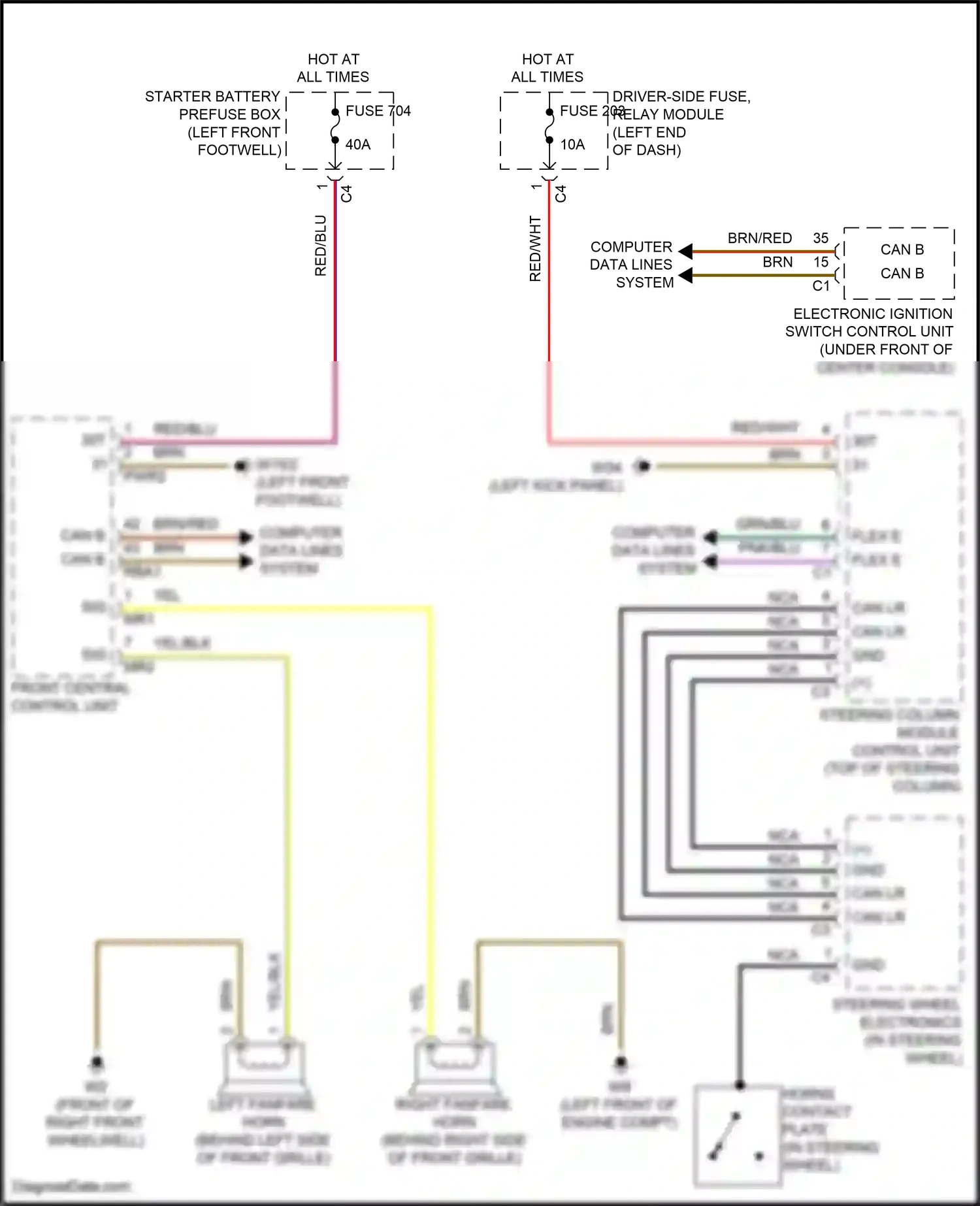 Mercedes-Benz Maybach GLS-class X167 (2019-2023) steering column module control unit wiring diagram  (6 of 21)