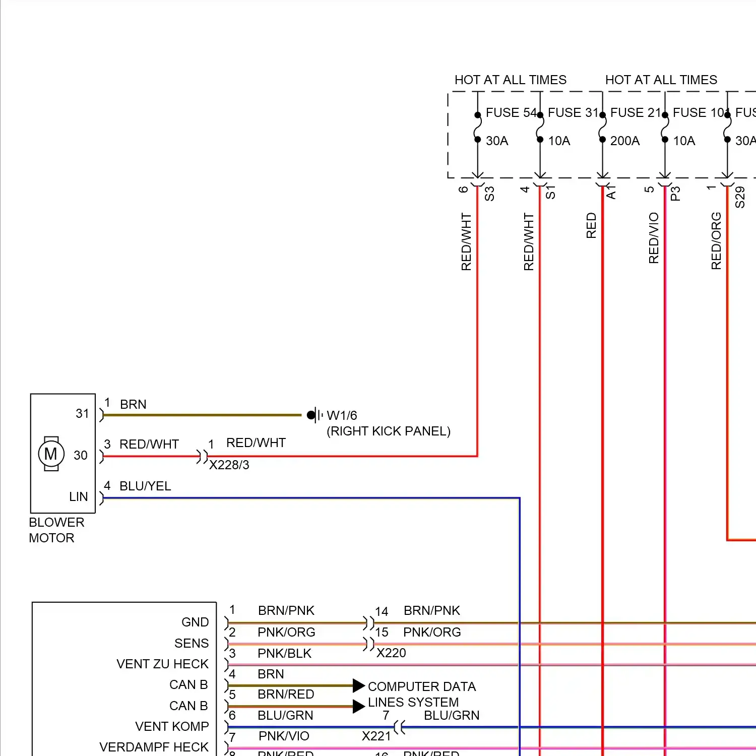 demo - Automatic a/c circuit, w/o thermotronic (1 of 2) Automatic a/c circuit, w/o thermotronic (1 of 2)