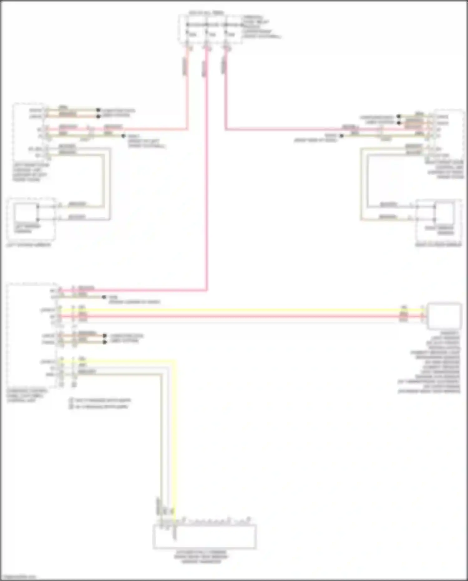 Wiring diagram automatically dimming inside rear view mirror/ mirror taximeter for Mercedes-Benz Metris W447 (2015-2024) (1 of 2)