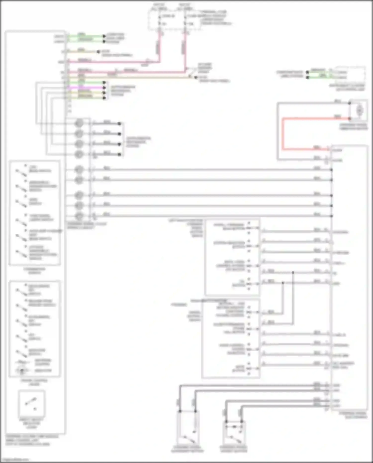 Wiring diagram direct select selector lever for Mercedes-Benz Metris W447 (2015-2024) (1 of 2)