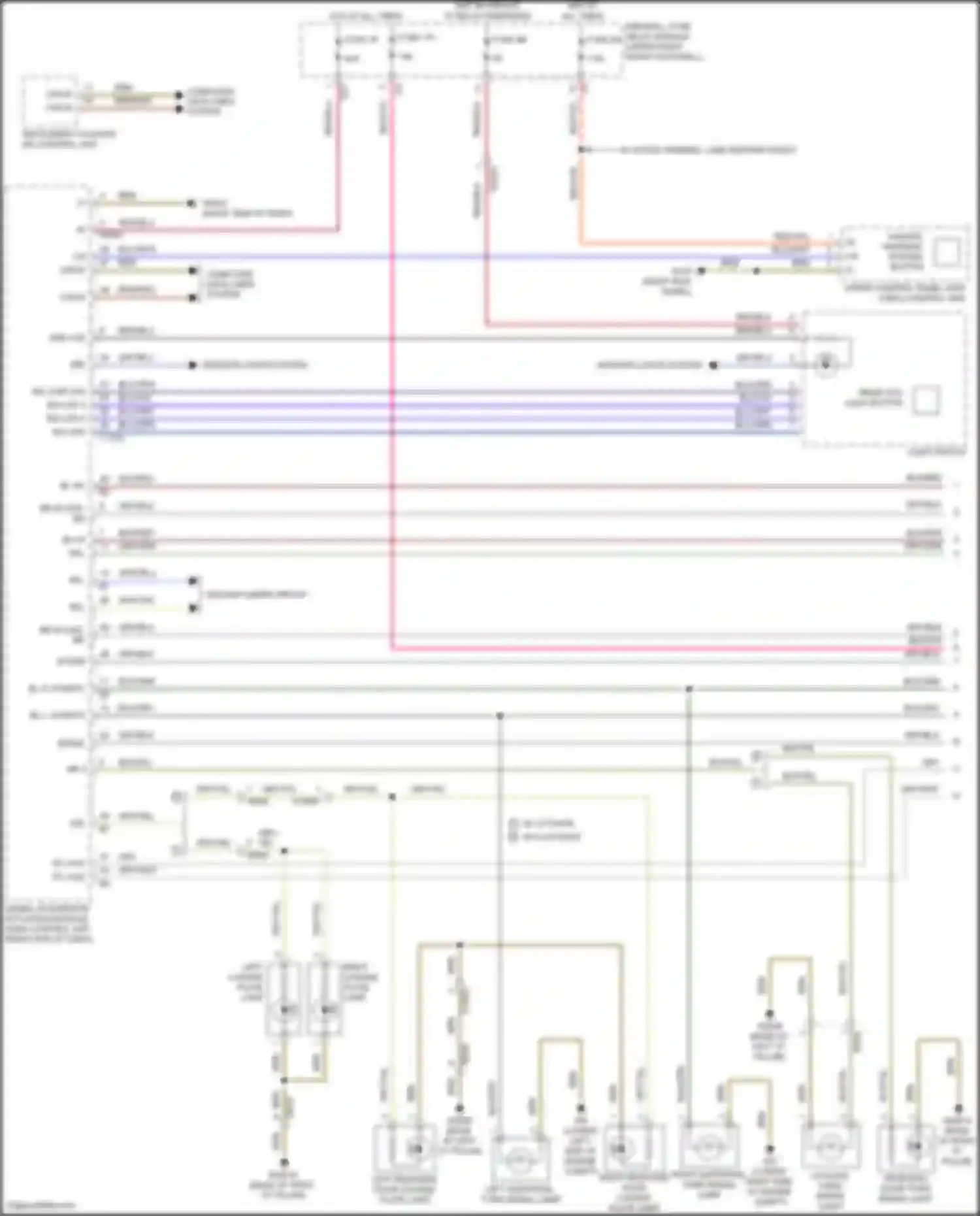 Wiring diagram hazard warning system button for Mercedes-Benz Metris W447 (2015-2024) (1 of 2)