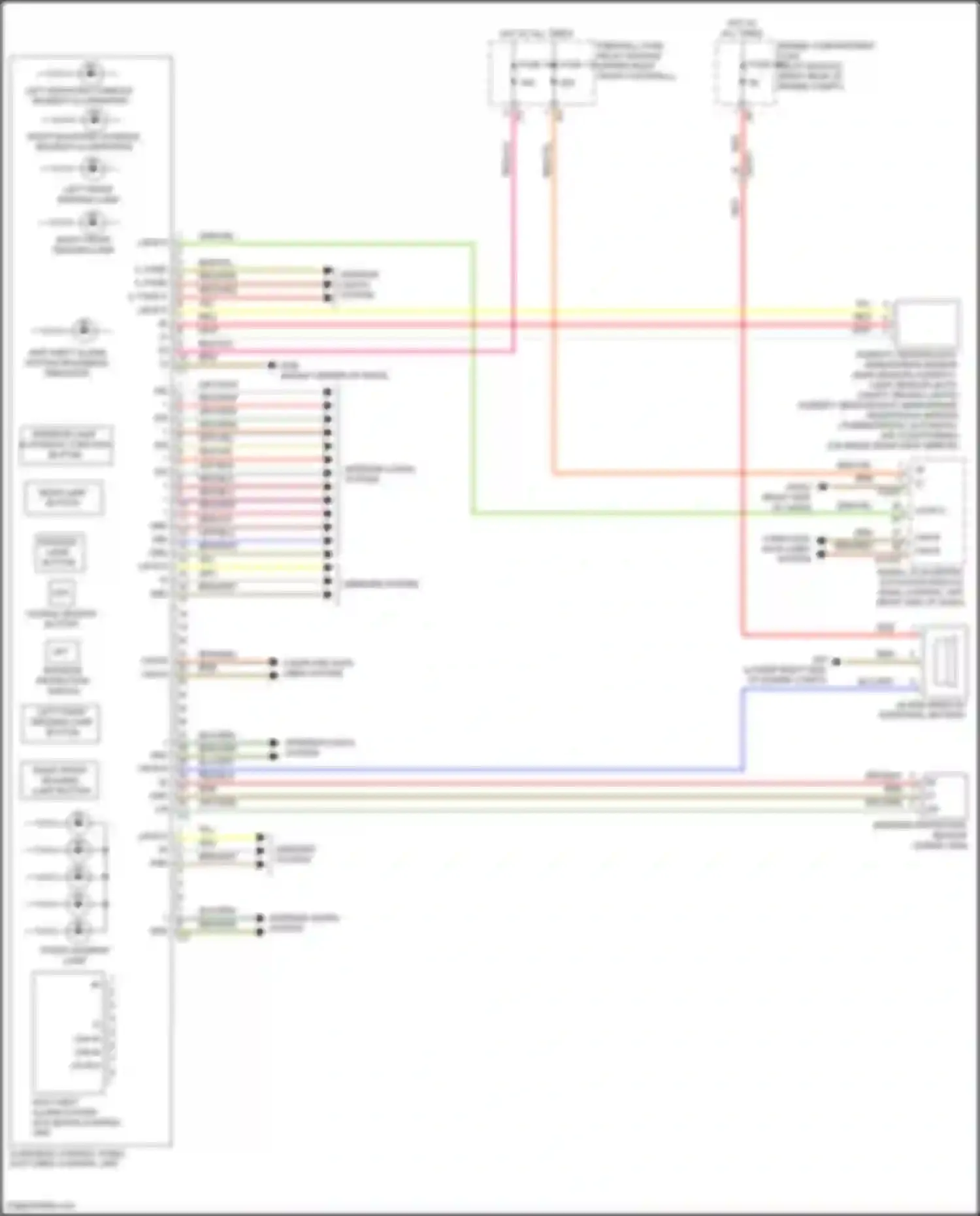 Wiring diagram left mounting console incident illumination for Mercedes-Benz Metris W447 (2015-2024) (2 of 2)