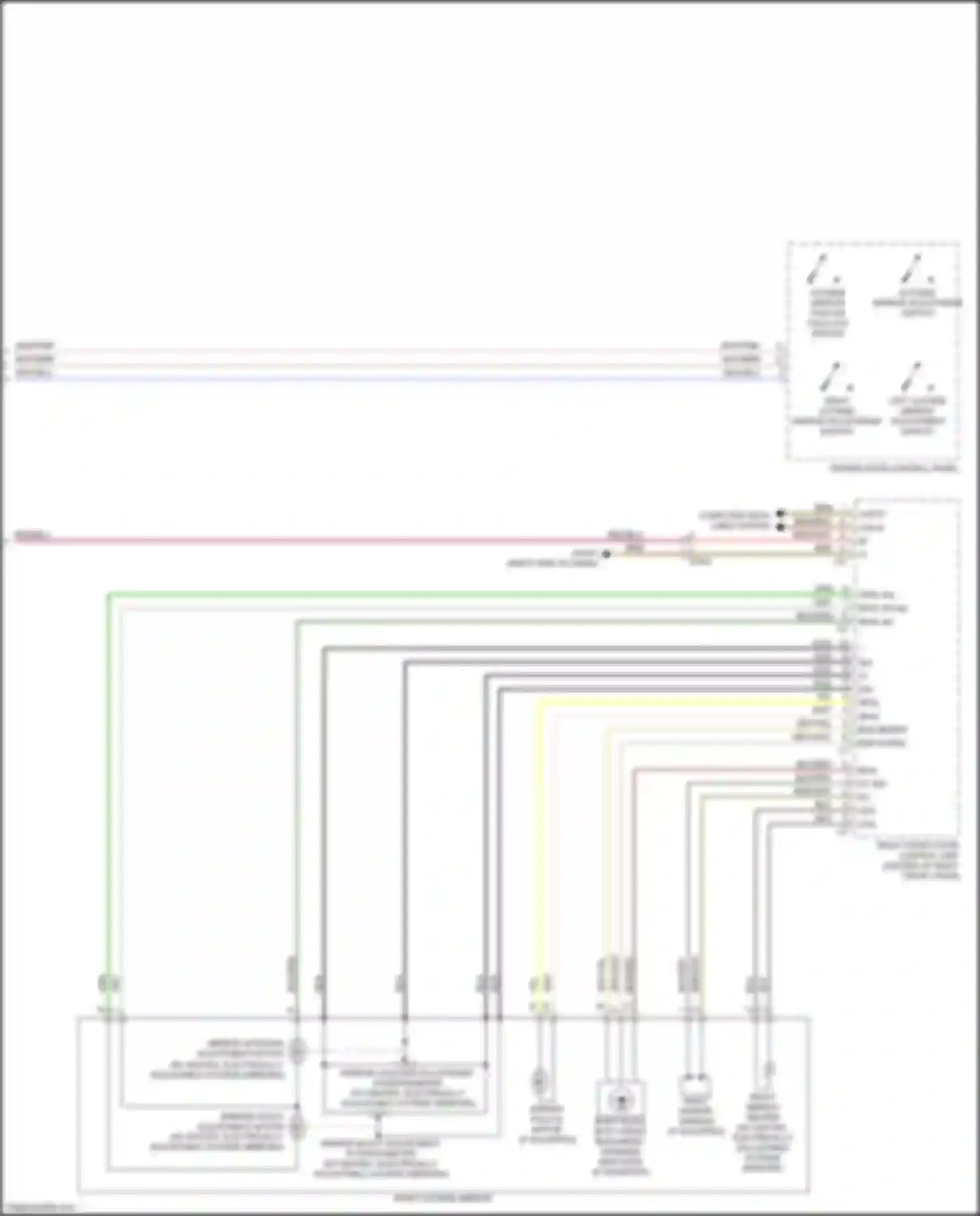 Wiring diagram left outside mirror adjustment switch for Mercedes-Benz Metris W447 (2015-2024) (1 of 1)