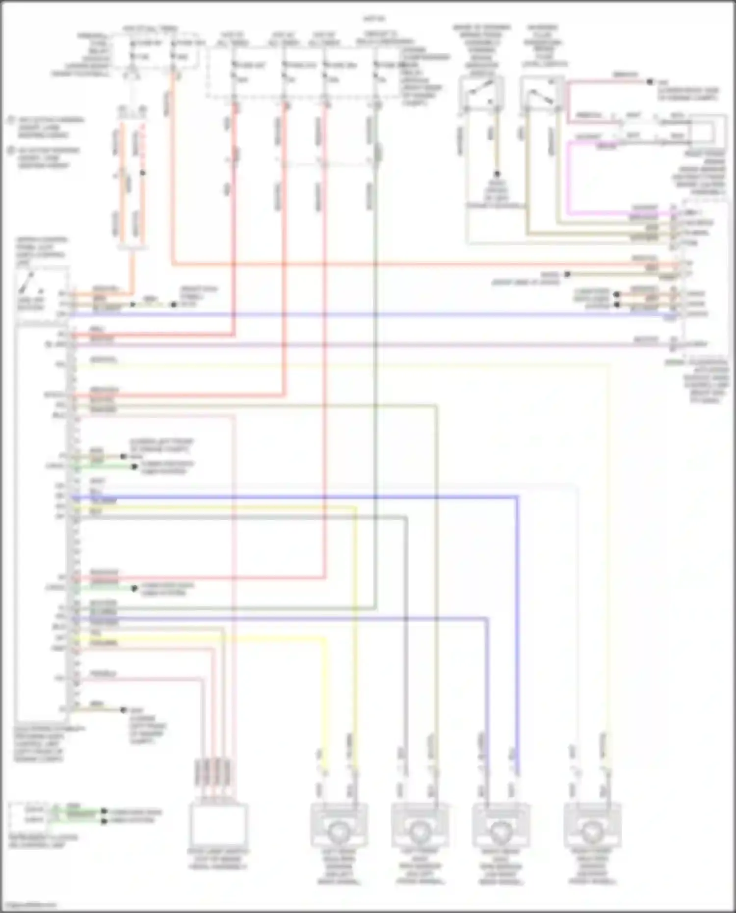 Wiring diagram left rear axle rpm sensor for Mercedes-Benz Metris W447 (2015-2024) (1 of 1)