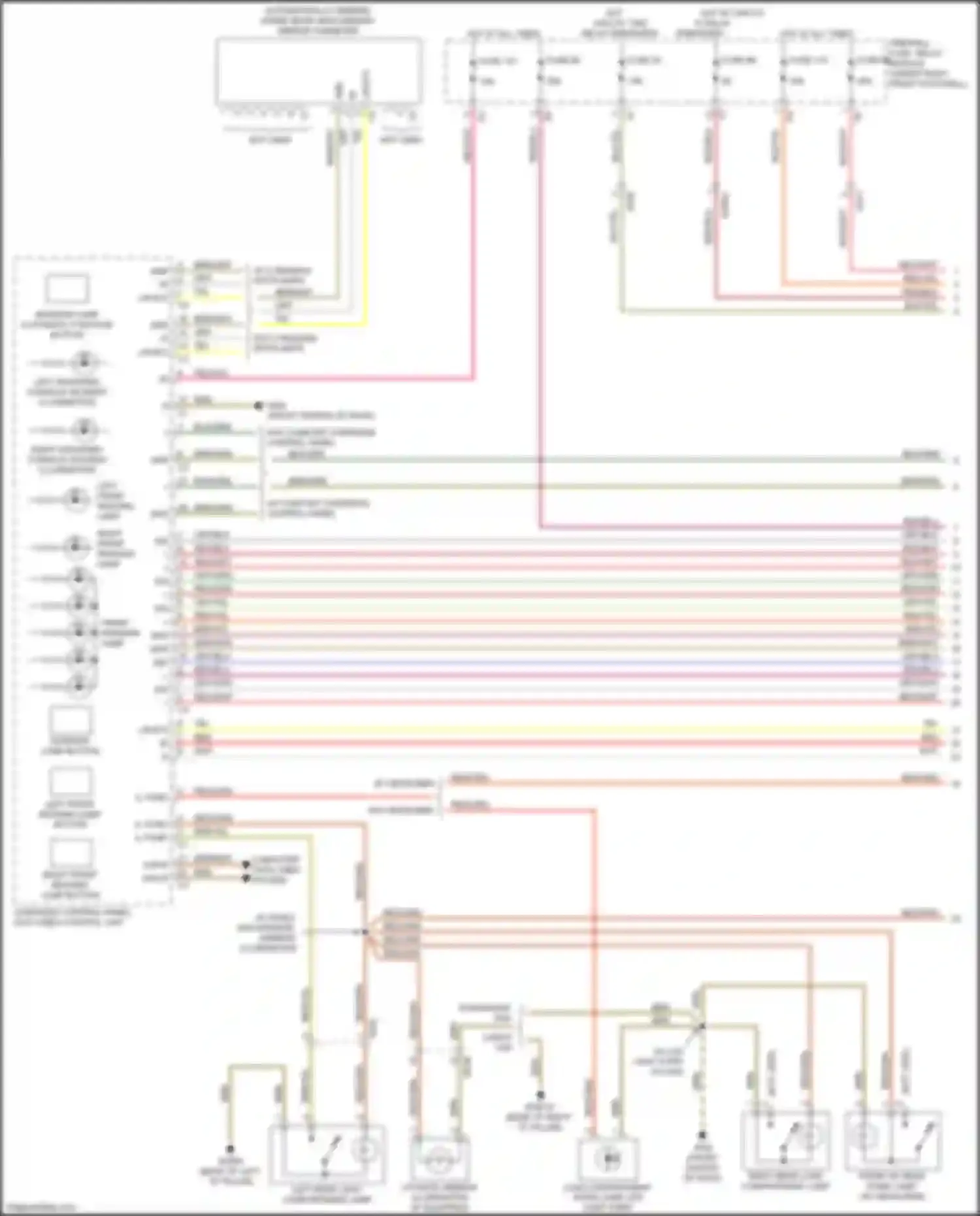Wiring diagram left rear load compartment lamp for Mercedes-Benz Metris W447 (2015-2024) (2 of 2)
