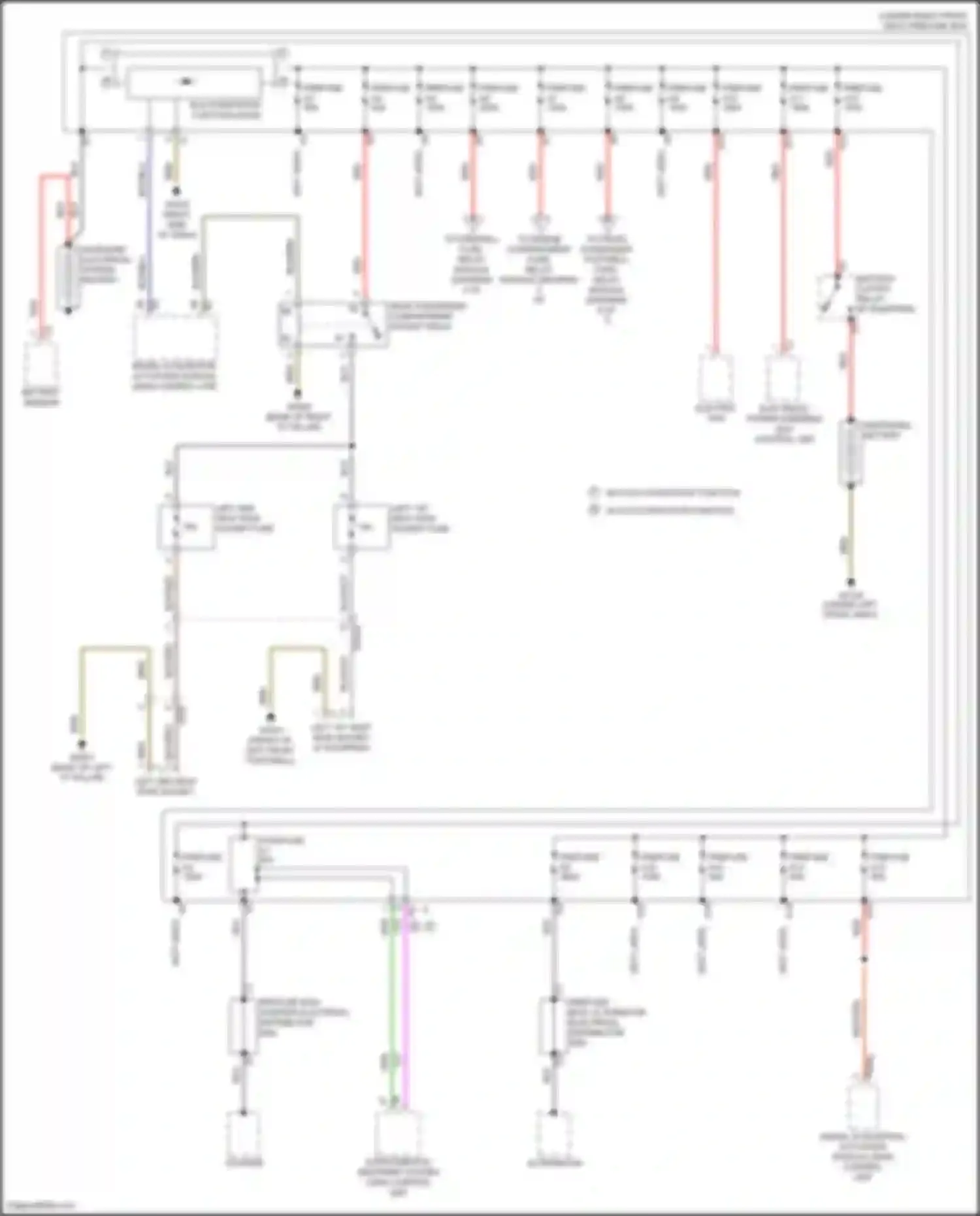 Wiring diagram prefuse box/ starter electrical distributor rail for Mercedes-Benz Metris W447 (2015-2024) (2 of 3)