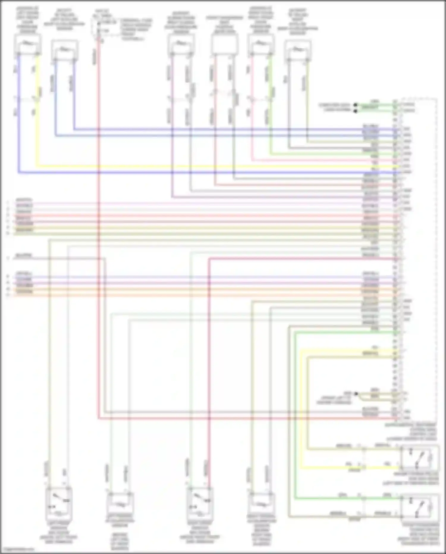 Wiring diagram right frontal acceleration sensor for Mercedes-Benz Metris W447 (2015-2024) (1 of 1)
