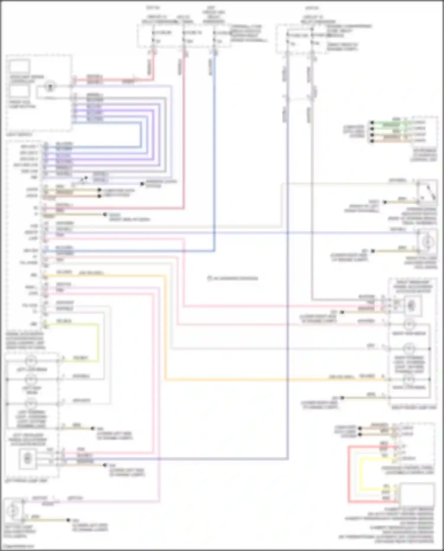 Wiring diagram right headlamp range adjustment actuator motor for Mercedes-Benz Metris W447 (2015-2024) (1 of 1)