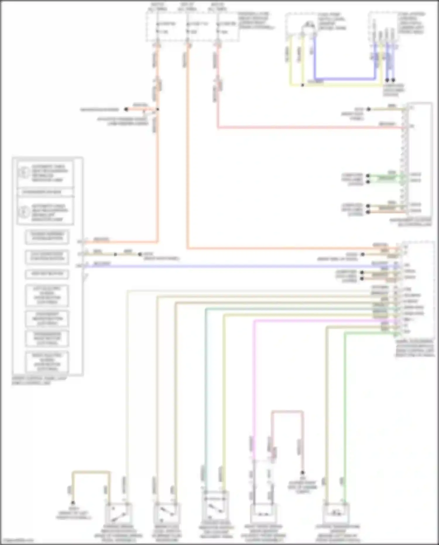 Wiring diagram transmission mode button for Mercedes-Benz Metris W447 (2015-2024) (1 of 2)