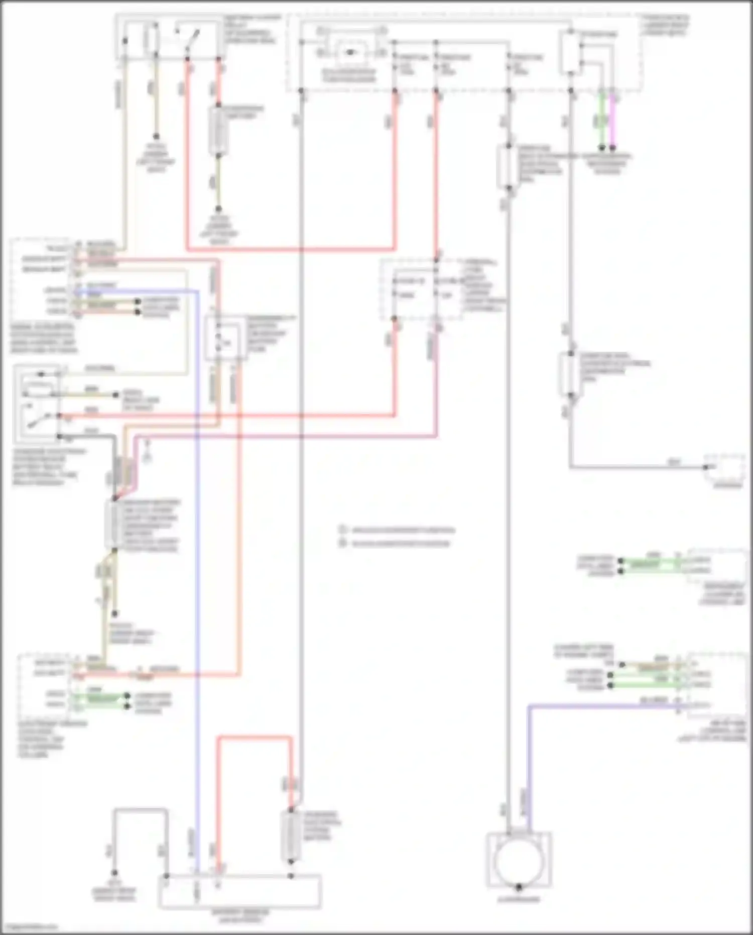 Wiring diagram w/o eco start/stop function for Mercedes-Benz Metris W447 (2015-2024) (1 of 3)