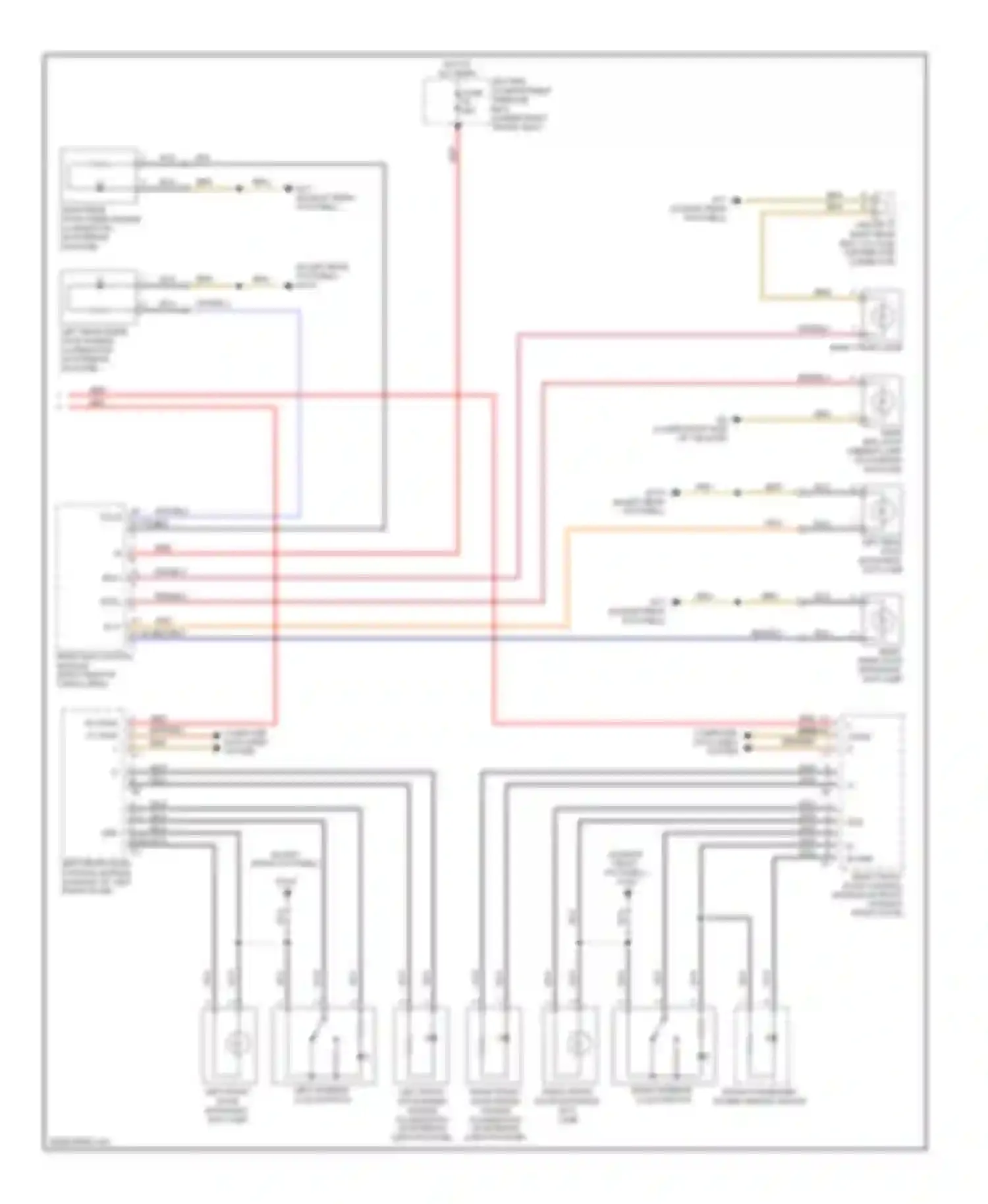 R-class Mercedes-Benz W251 facelift (2007-2010): Courtesy lamps circuit (2 of 2)