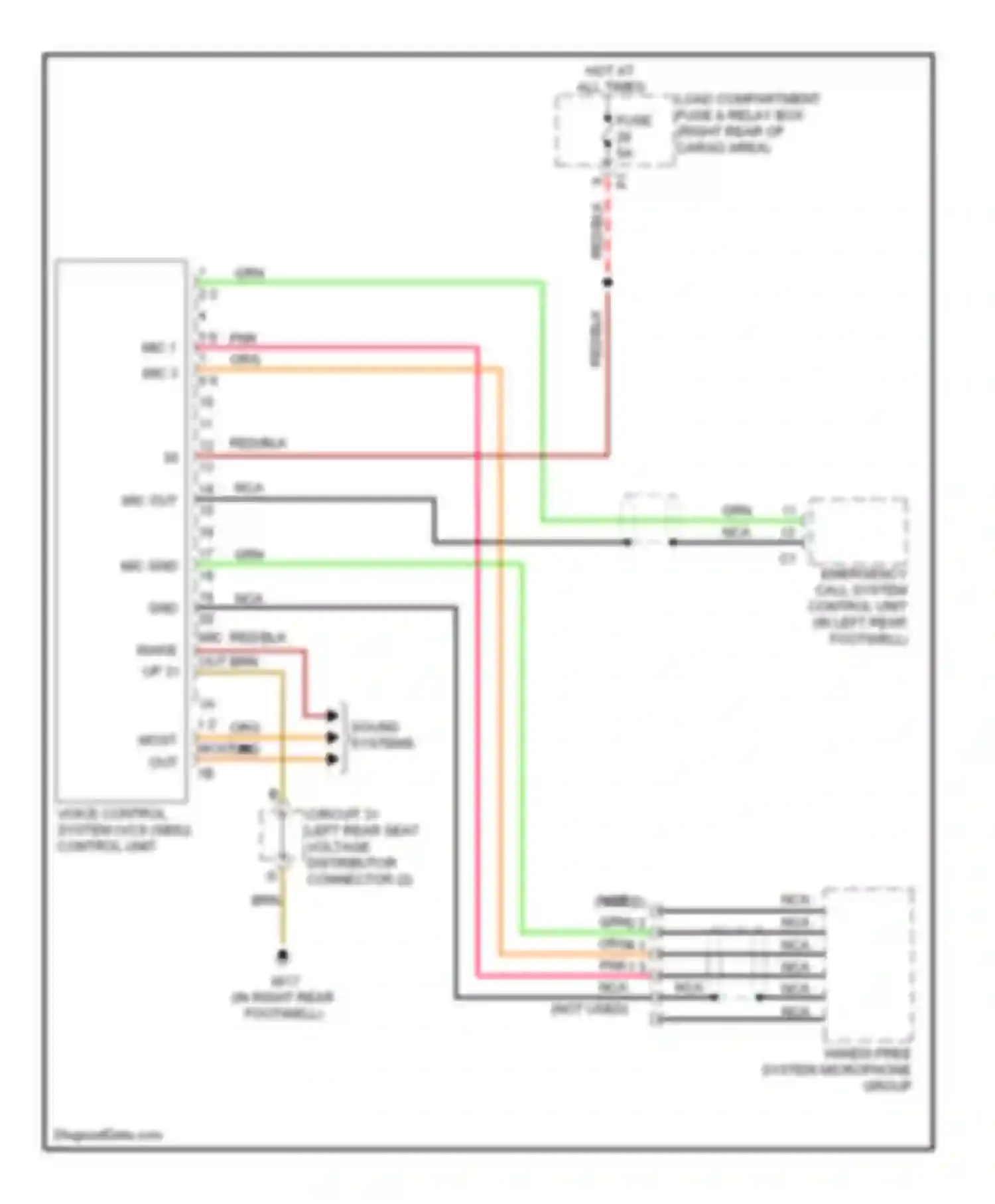 R-class Mercedes-Benz W251 facelift (2007-2010): Voice activation circuit