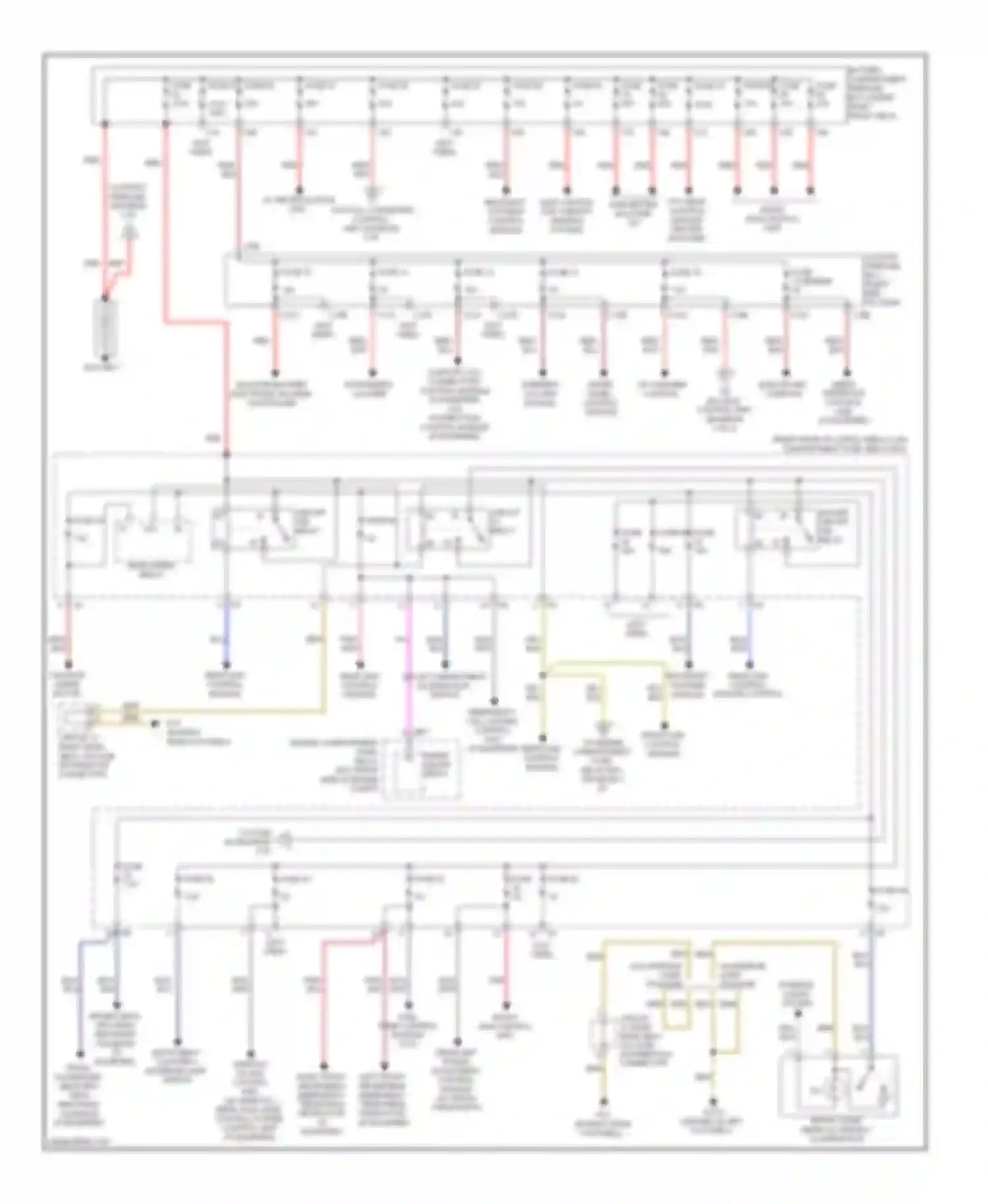R-class Mercedes-Benz W251 facelift (2007-2010): Power distribution circuit (1 of 3)