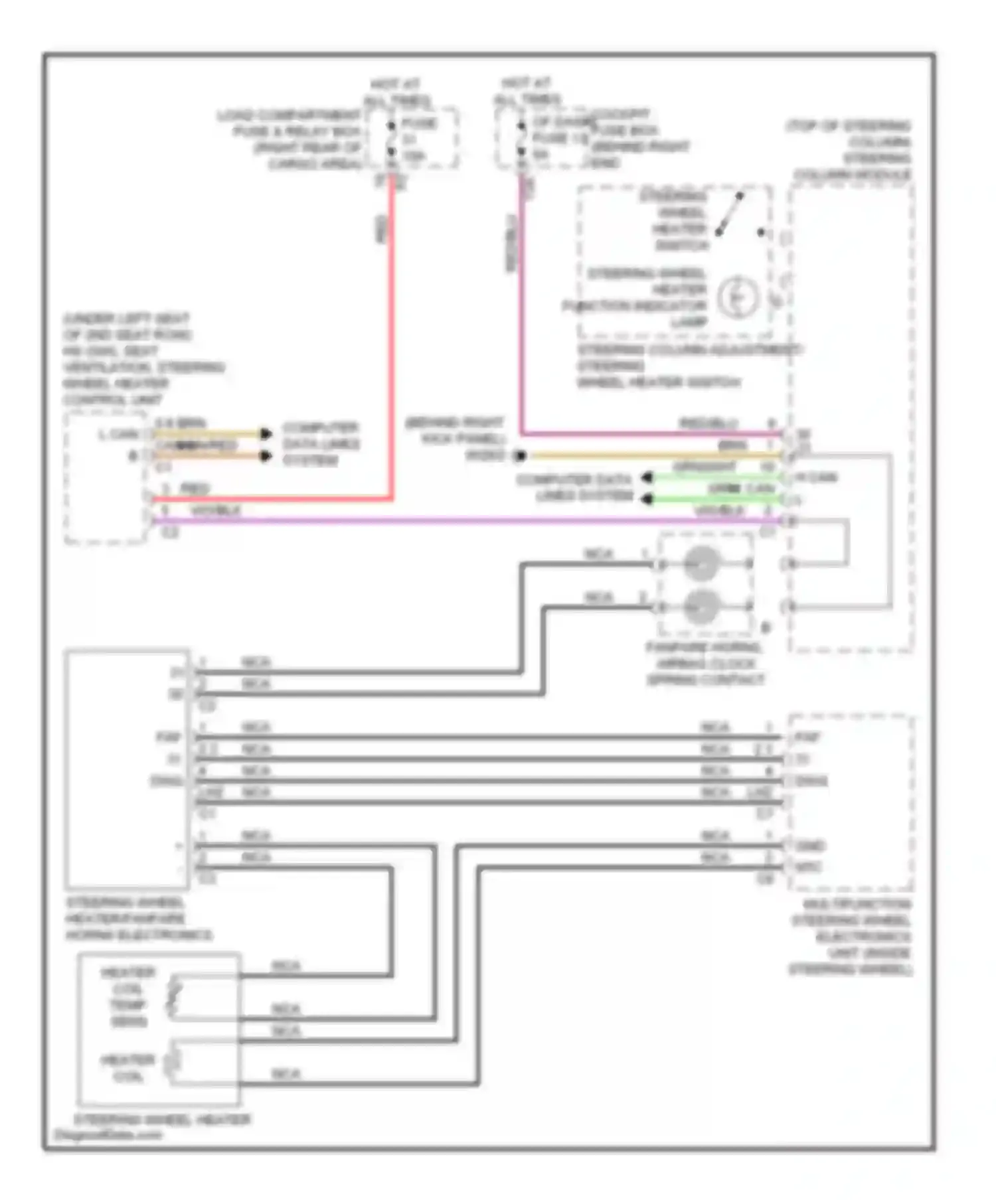 R-class Mercedes-Benz W251 facelift (2007-2010): Heated steering wheel circuit