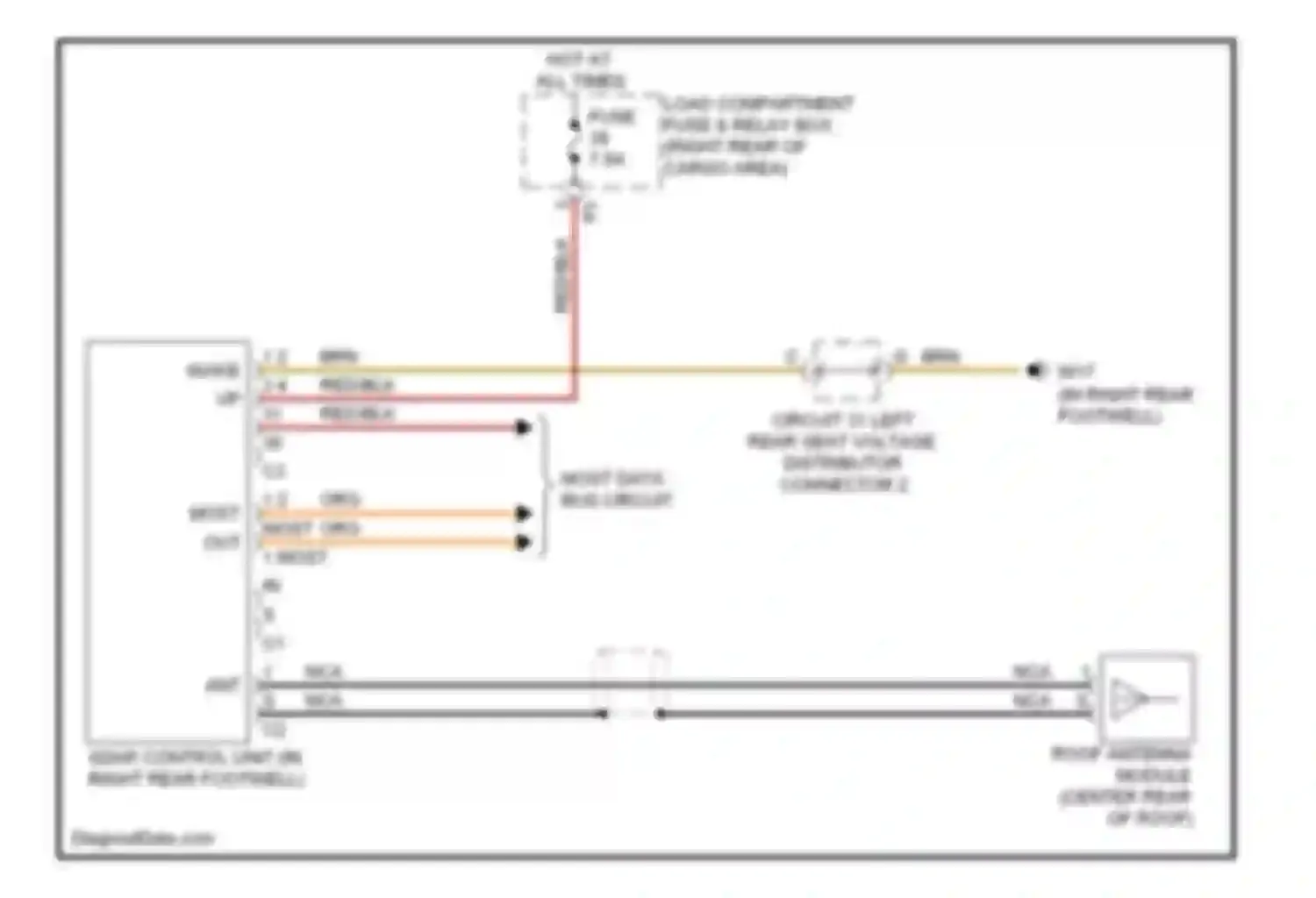 R-class Mercedes-Benz W251 facelift (2007-2010): Satellite radio circuit
