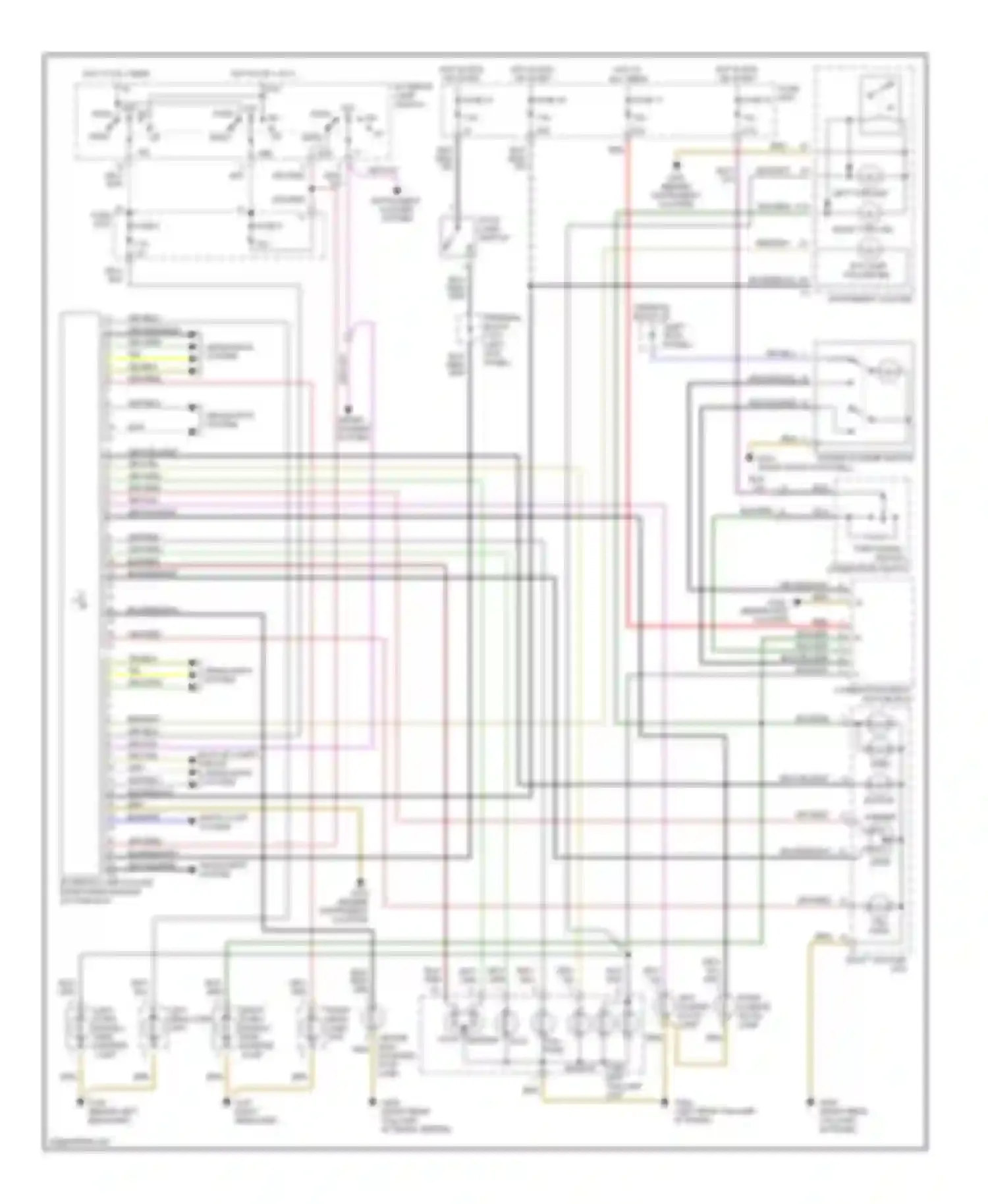 S-class Mercedes-Benz W140 facelift (1994-1999): Exterior lamps circuit, sedan with xenon lamps