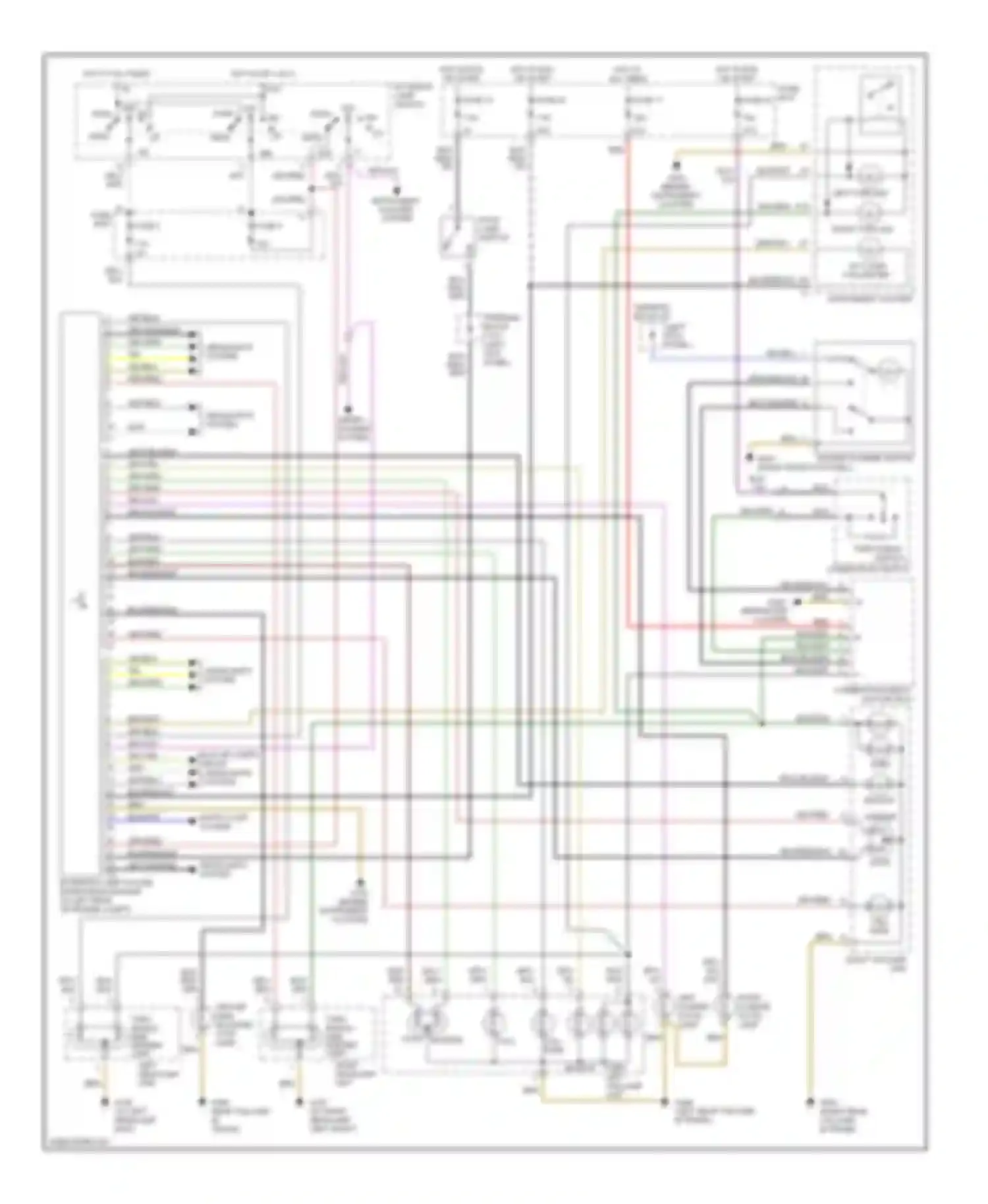 S-class Mercedes-Benz W140 facelift (1994-1999): Exterior lamps circuit, sedan without xenon lamps