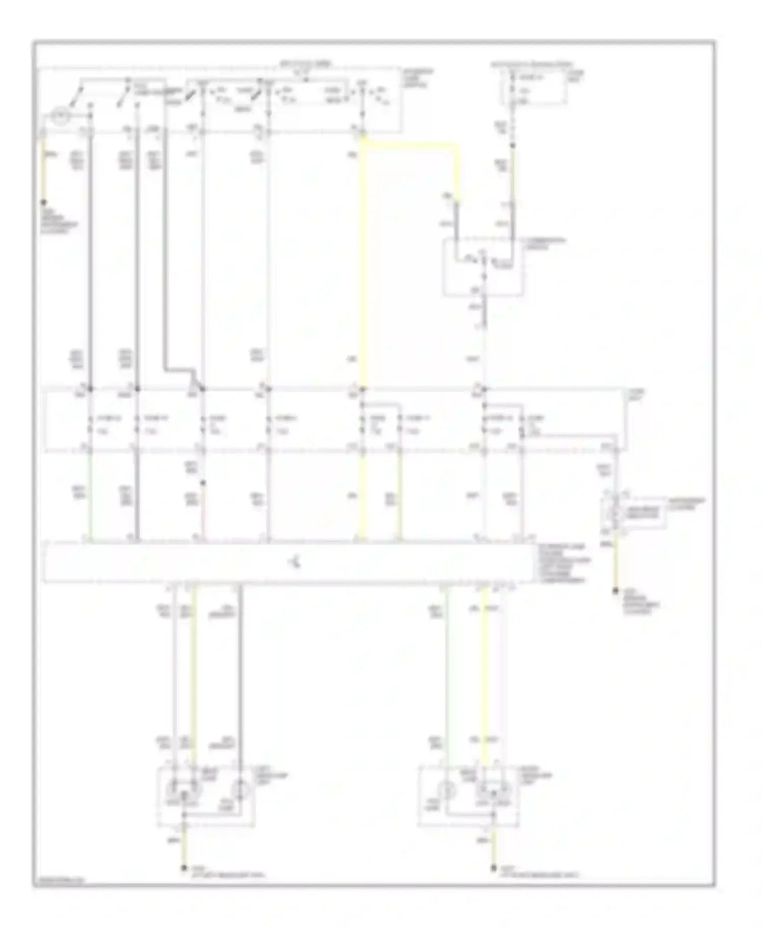 S-class Mercedes-Benz W140 facelift (1994-1999): Headlight circuit, without xenon lamps