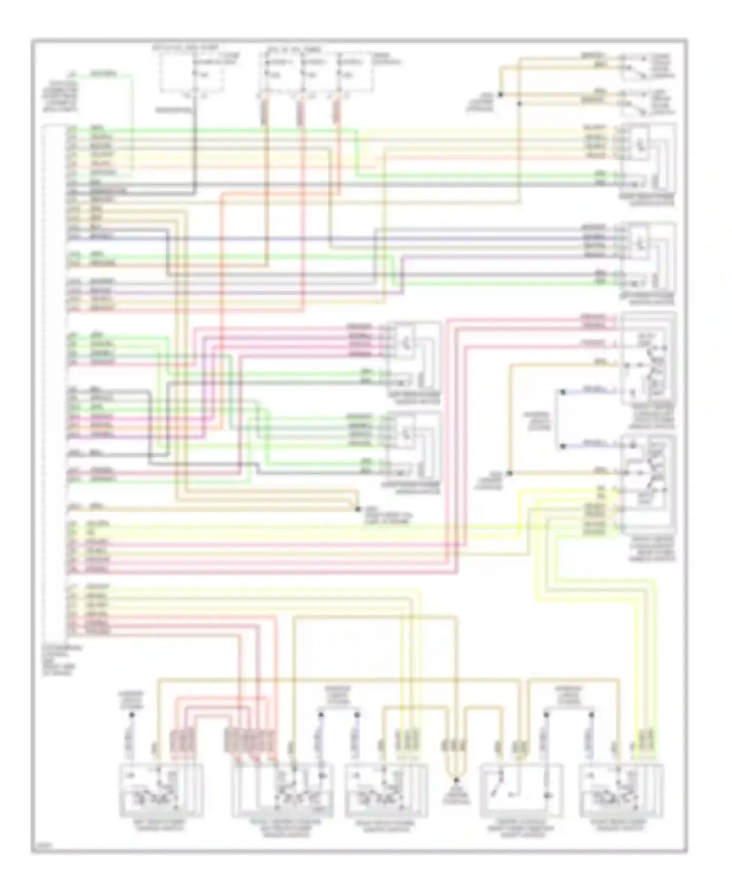 S-class Mercedes-Benz W140 facelift (1994-1999): Power windows circuit