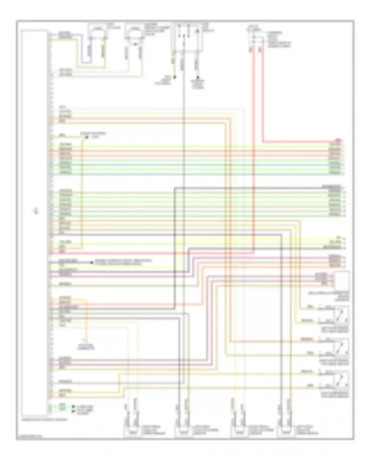 Wiring diagram abs lateral acceleration sensor for Mercedes-Benz S-class W140 facelift (1994-1999) (1 of 1)