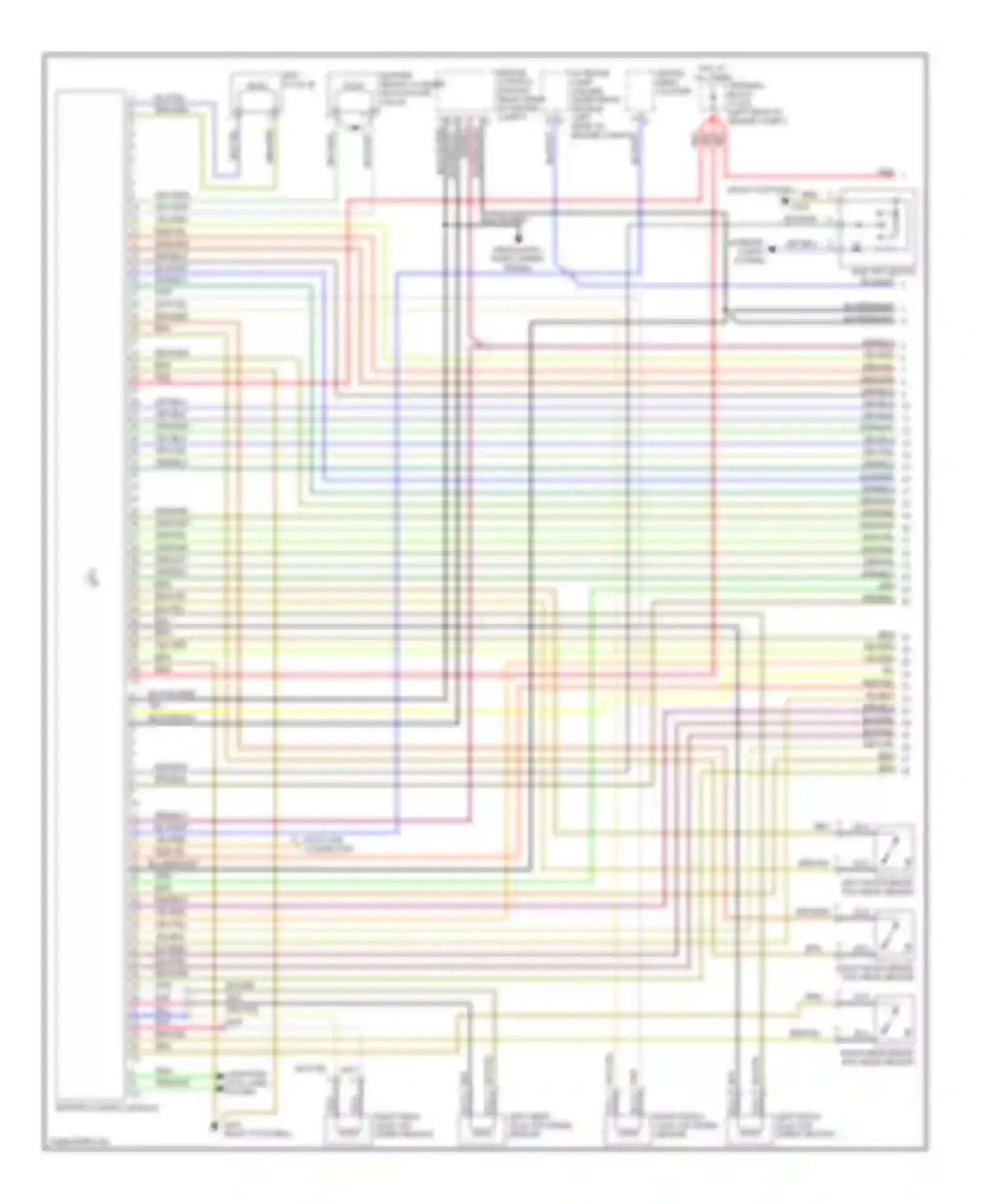 Wiring diagram computer data lines system for Mercedes-Benz S-class W140 facelift (1994-1999) (2 of 10)