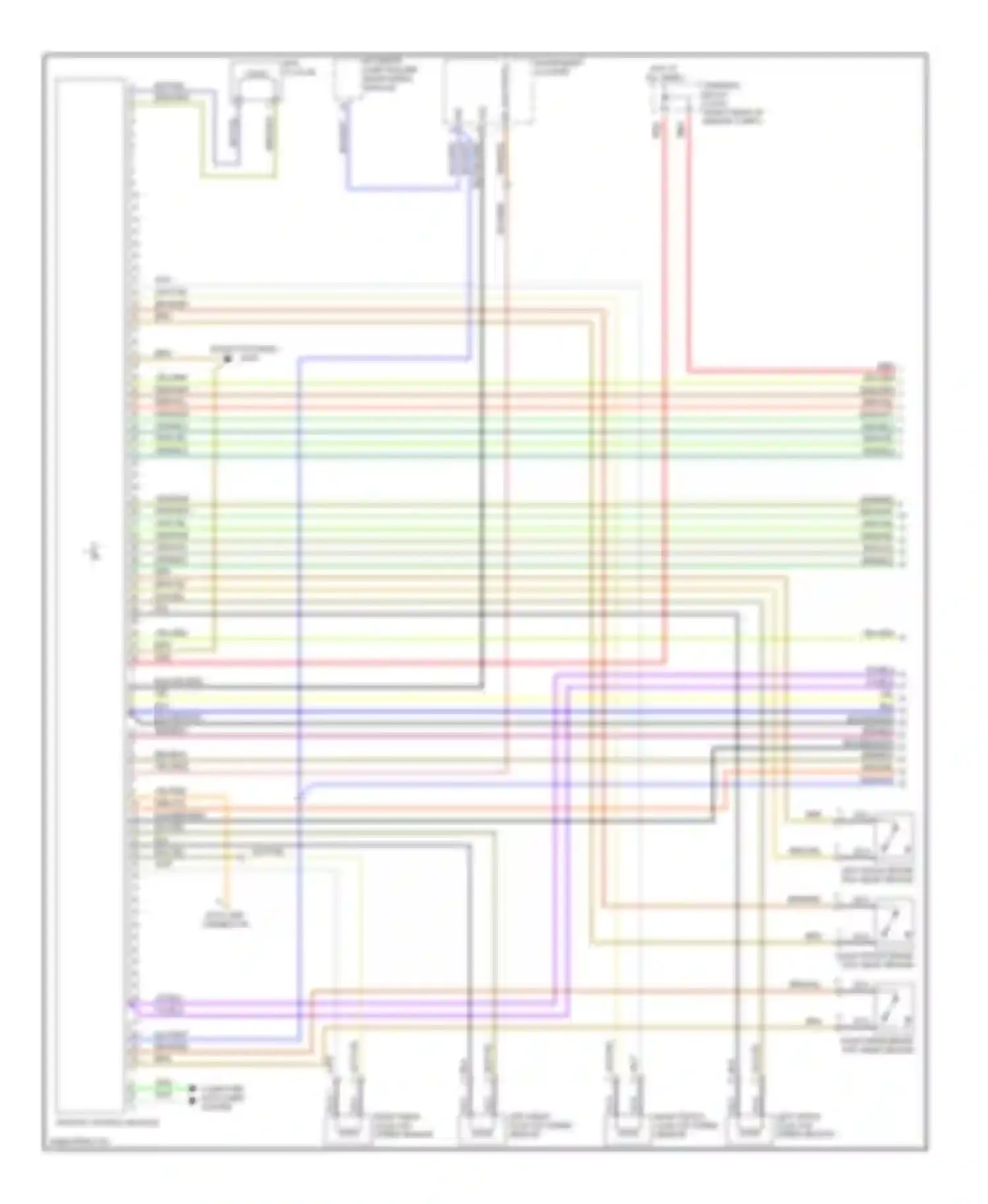 Wiring diagram exterior lamp failure monitoring module for Mercedes-Benz S-class W140 facelift (1994-1999) (1 of 3)