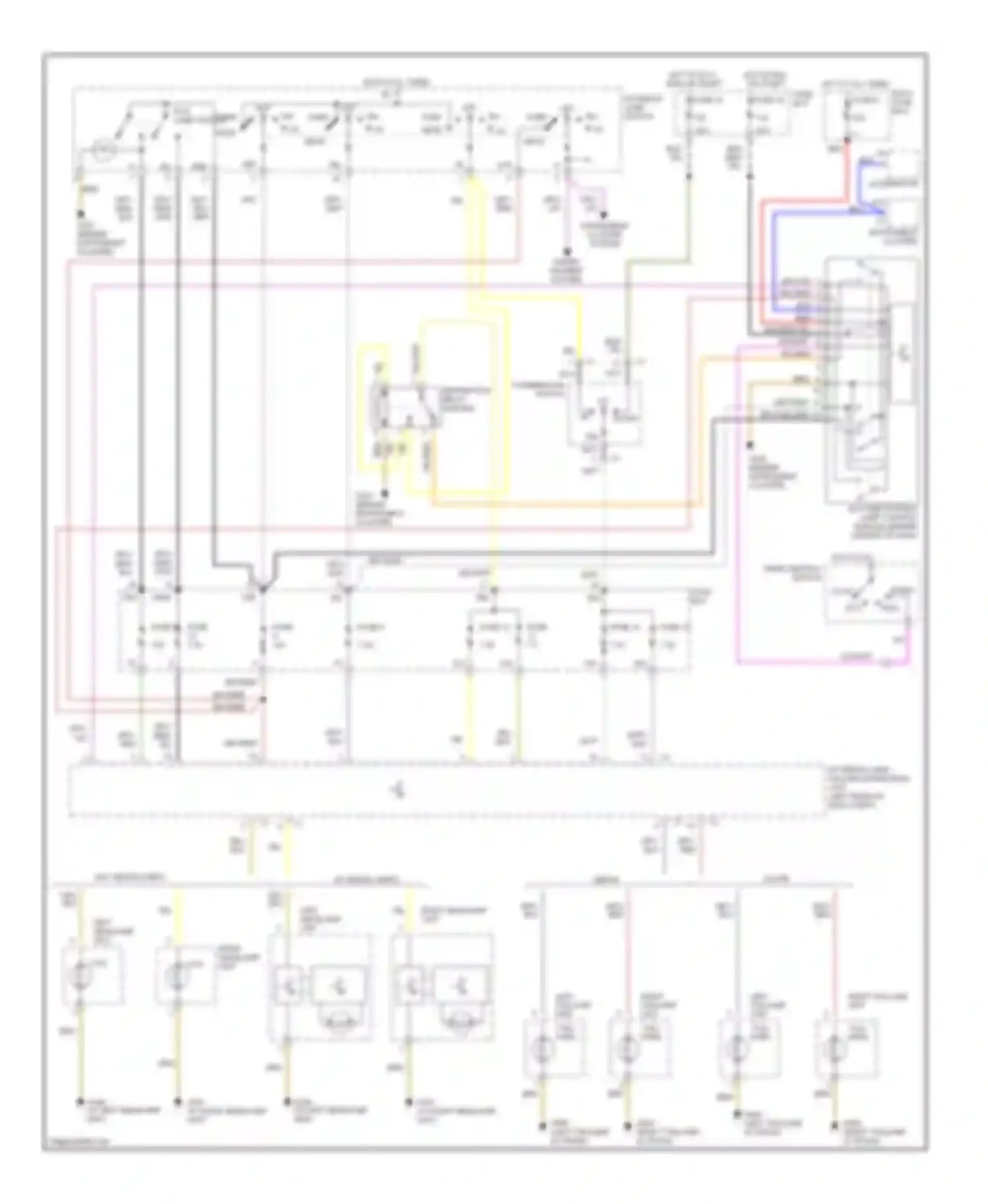 Wiring diagram instrument cluster system for Mercedes-Benz S-class W140 facelift (1994-1999) (1 of 7)
