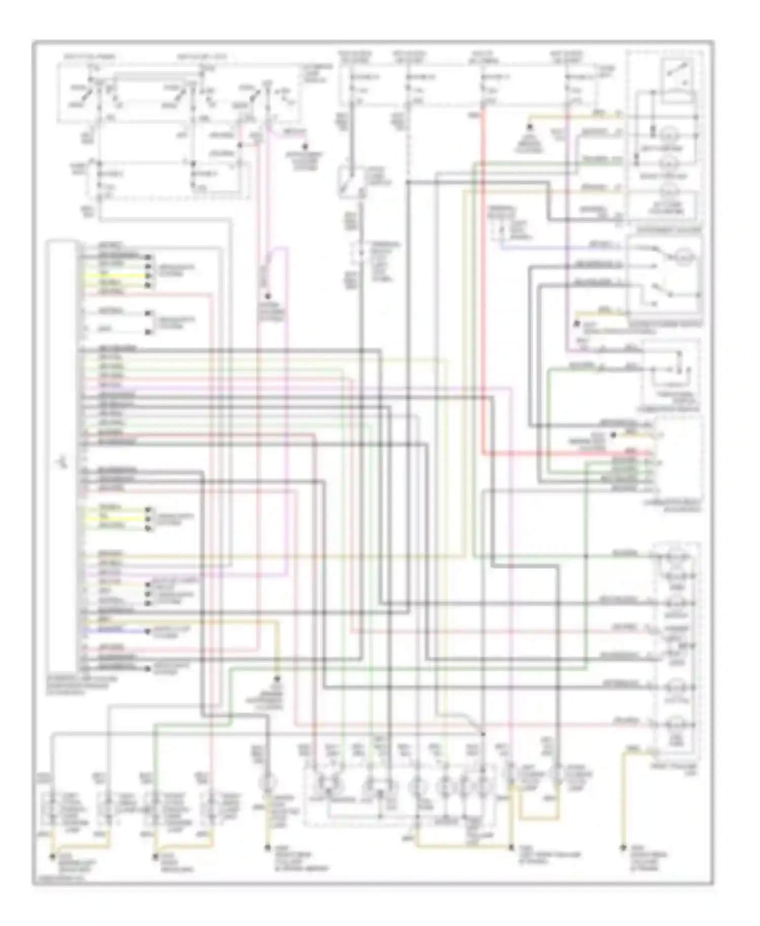 Wiring diagram left turn signal/ side marker lamp left head lamp unit for Mercedes-Benz S-class W140 facelift (1994-1999) (1 of 2)