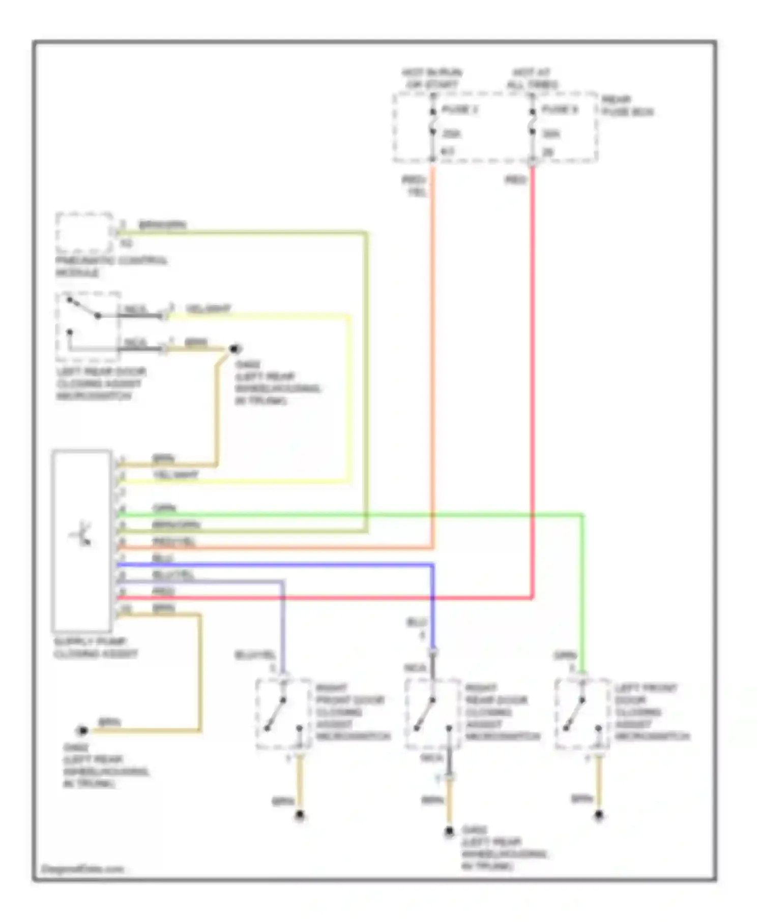 Wiring diagram pneumatic control module for Mercedes-Benz S-class W140 facelift (1994-1999) (1 of 1)