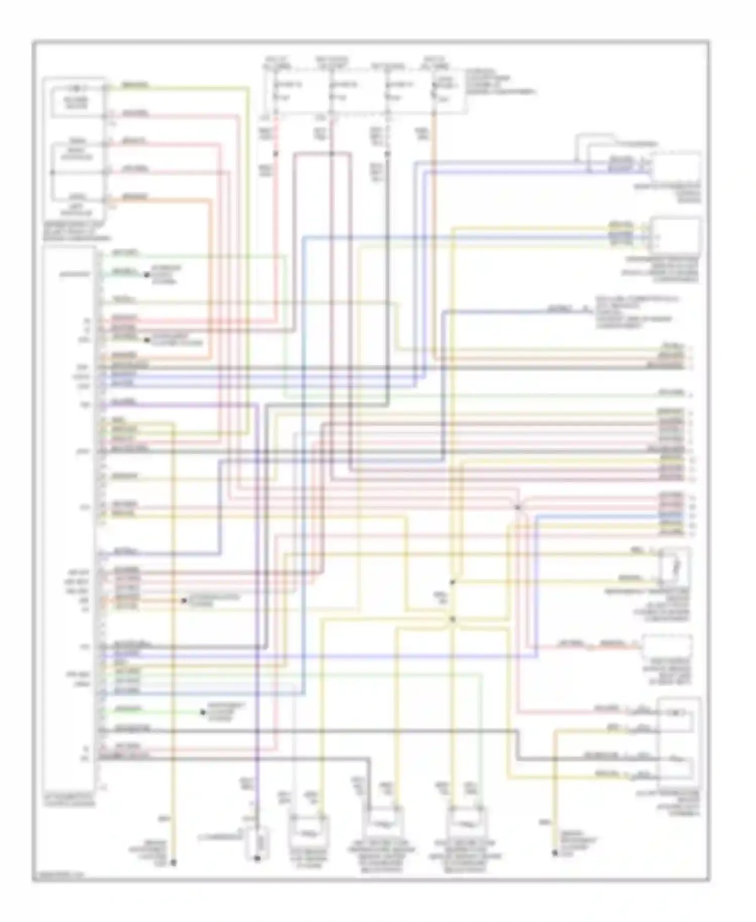 Wiring diagram rear a/c pushbutton control module for Mercedes-Benz S-class W140 facelift (1994-1999) (1 of 3)