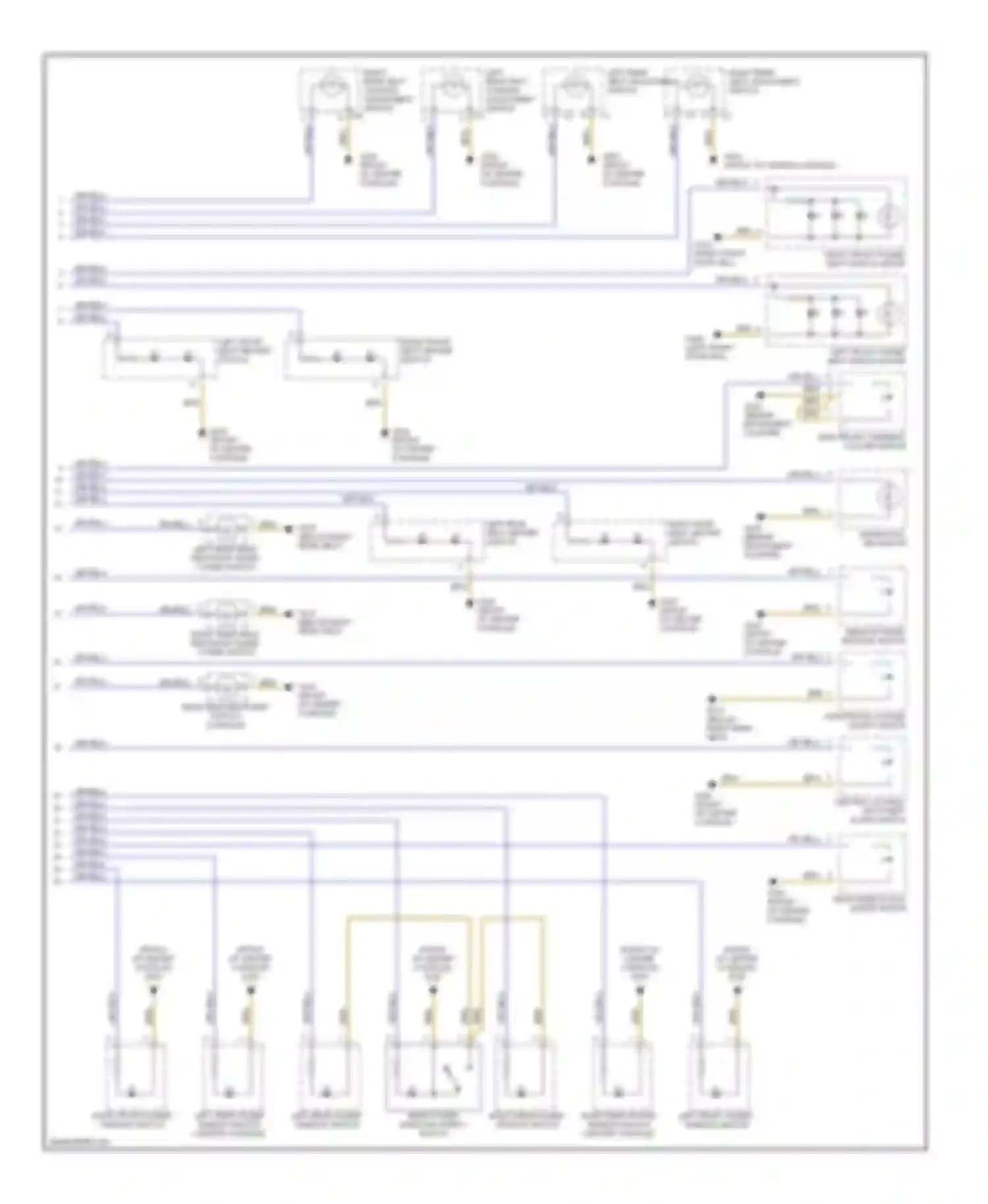 Wiring diagram remote trunk release switch for Mercedes-Benz S-class W140 facelift (1994-1999) (1 of 2)